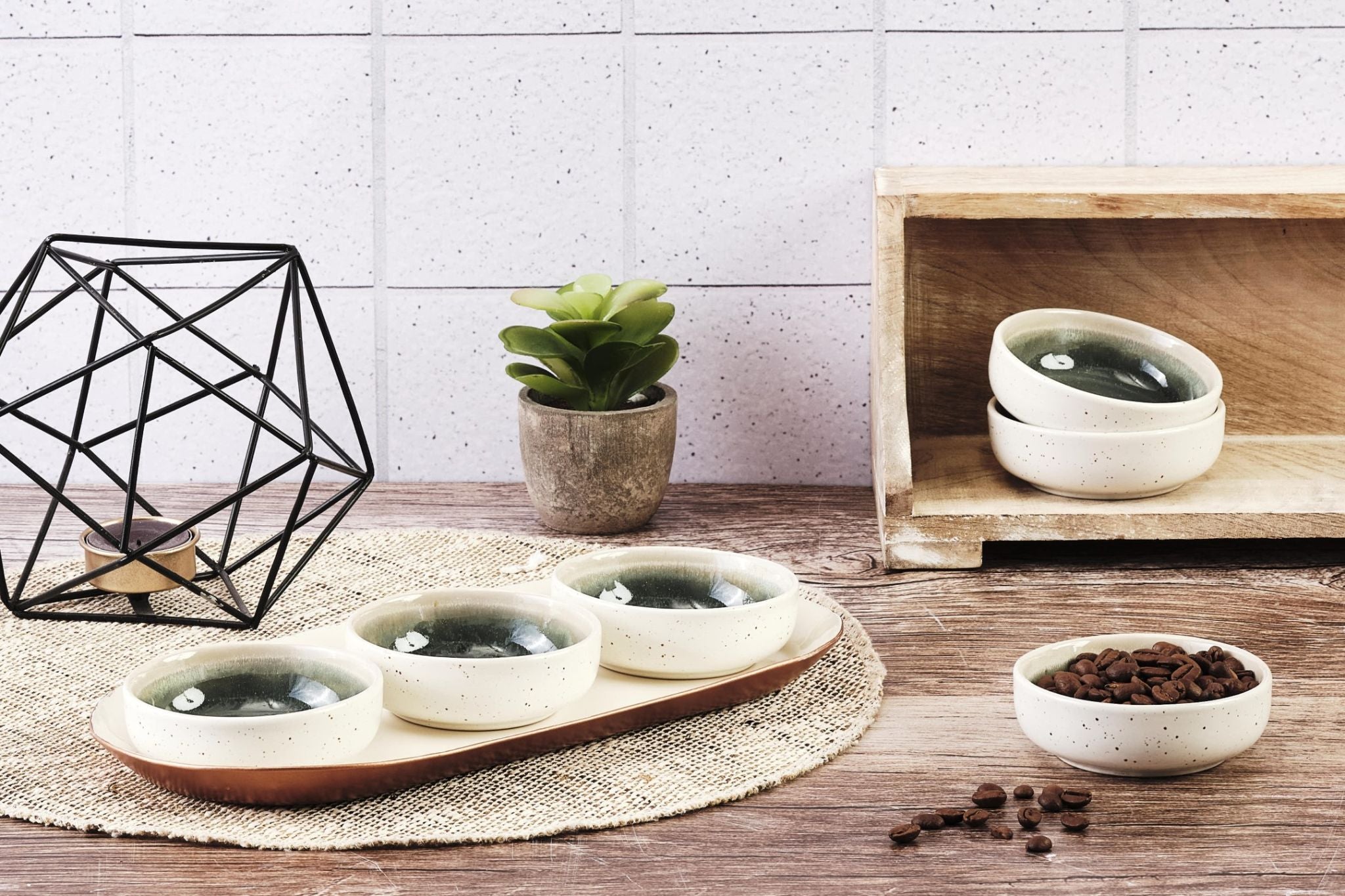 Schalen OXYGEN Ø9cm - 6 tlg. - Graugrün