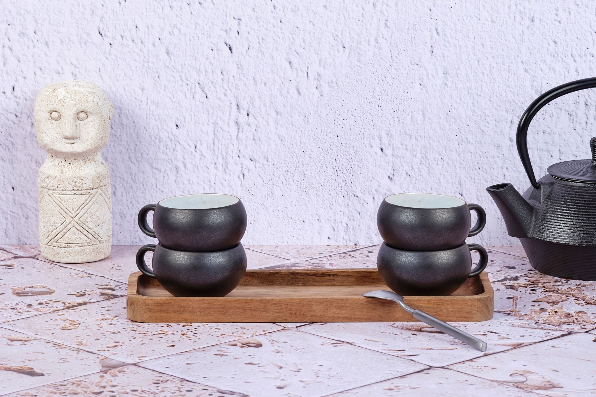 GOURMET mug 12cl - 4 pieces - Onyx