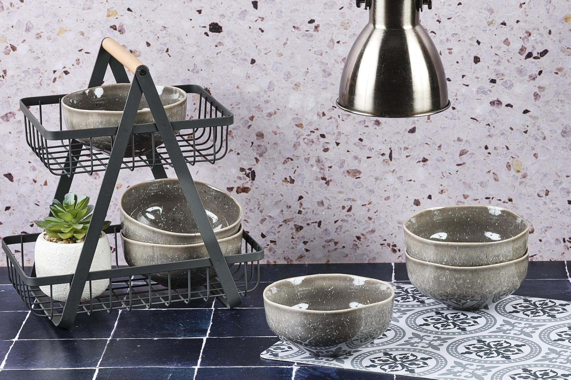 Schalen STELLAR Ø14cm - 6 tlg. - Betongrau