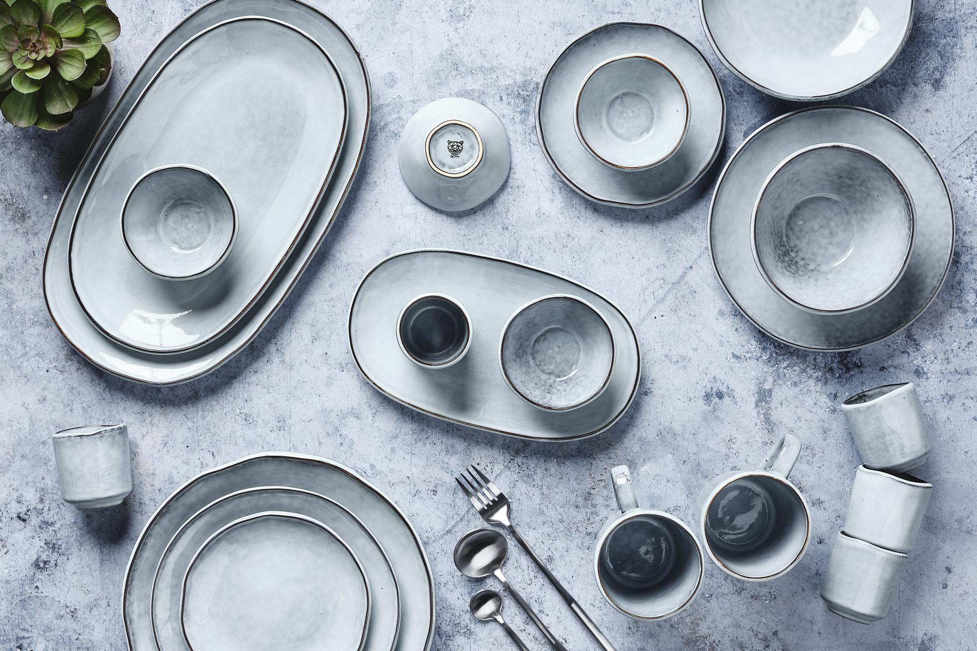 Teller-Set CLOUD Ø27cm - 6 tlg. - Sturmgrau