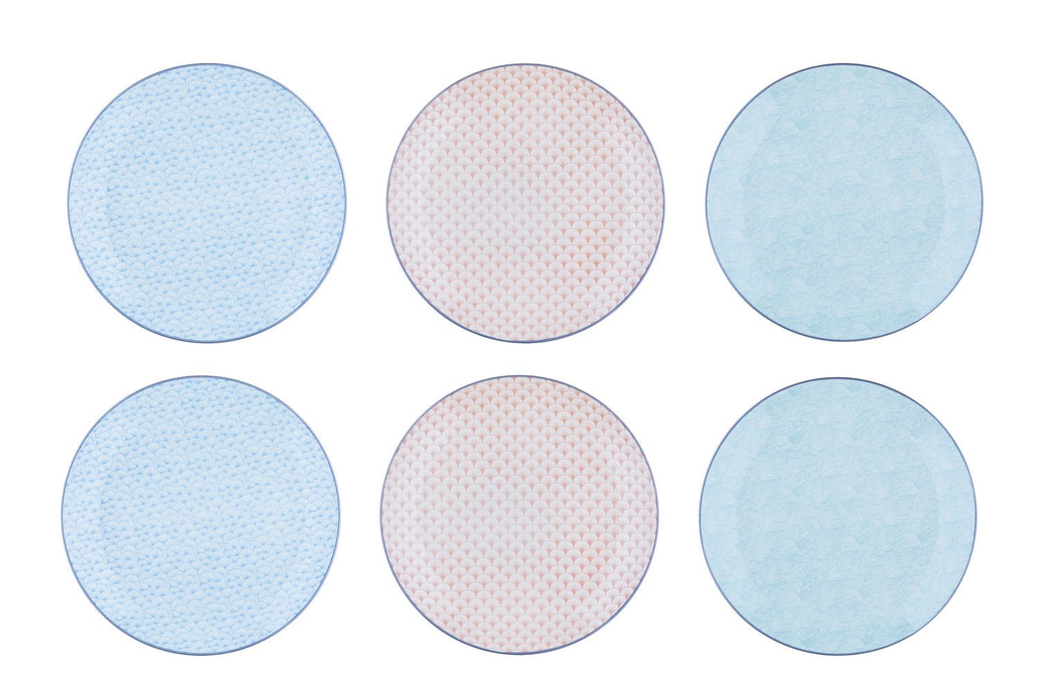 Teller-Set PATTERN Ø26cm - 6 tlg. - Pastel