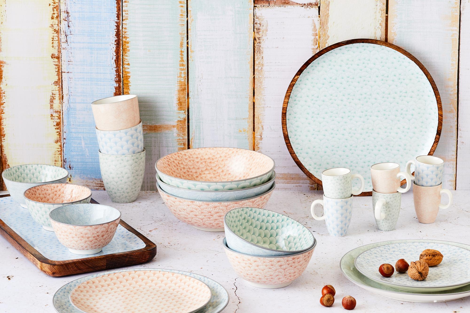 Teller-Set PATTERN Ø26cm - 6 tlg. - Pastel