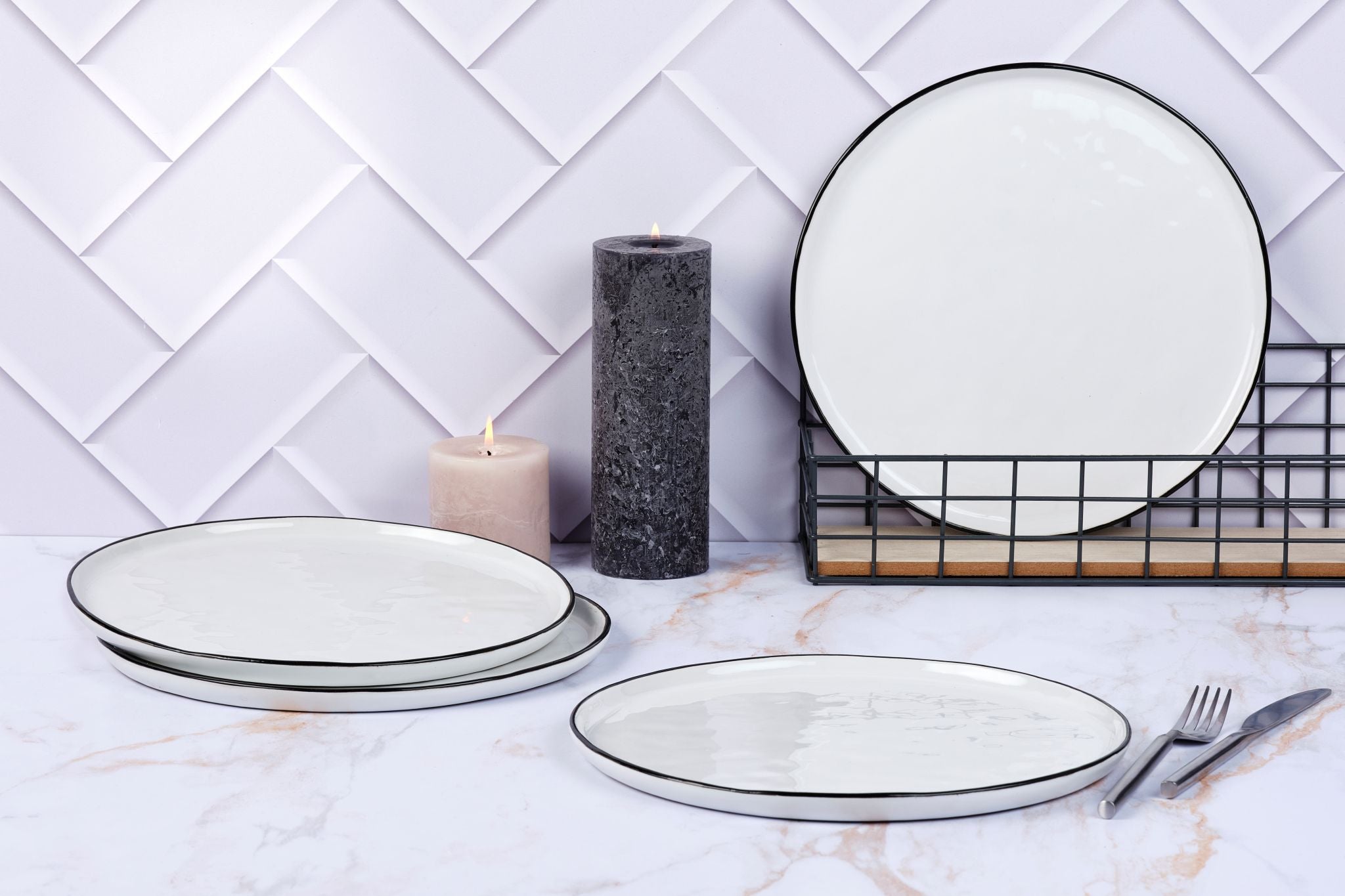 Teller-Set PURE Ø27,5cm - 4 tlg. - Weiss