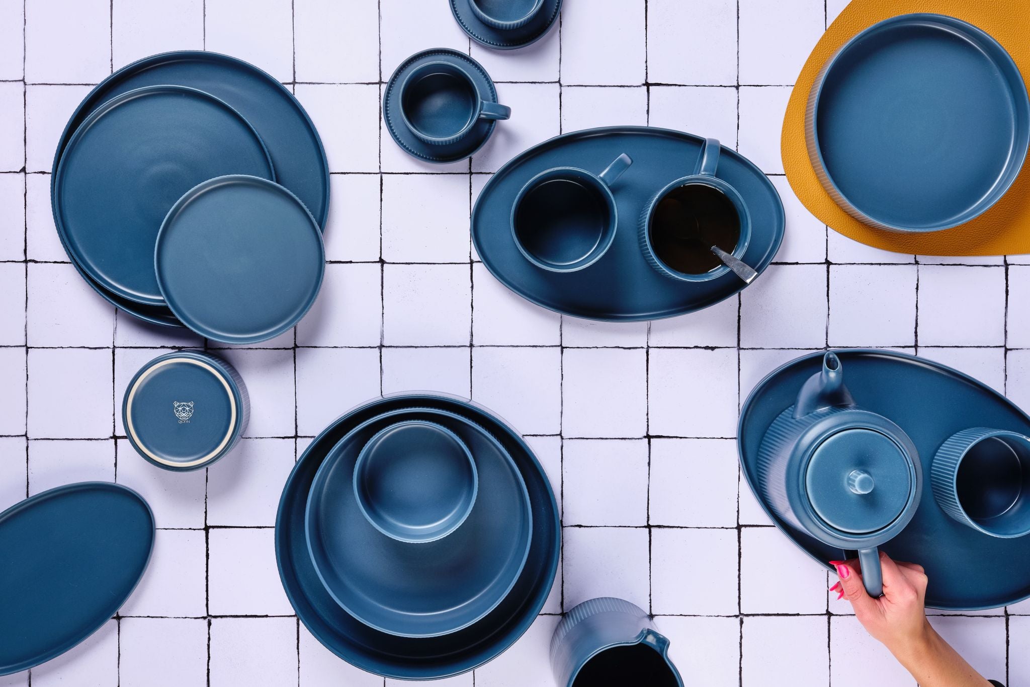 Assiette SCANDI Ø27,5cm - 4 pièces - Marine