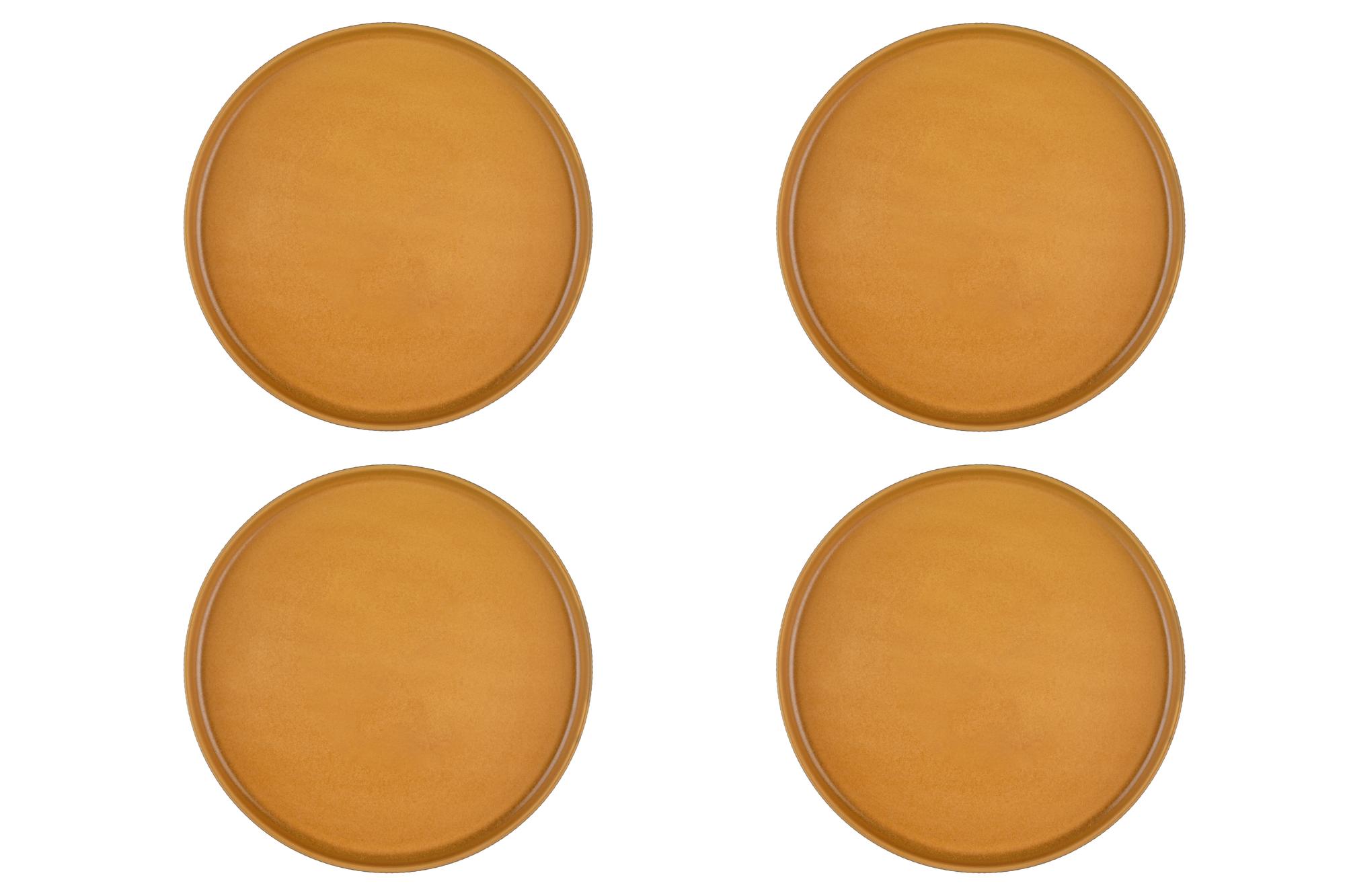 Teller-Set SCANDI Ø27,5cm - 4 tlg. - Ocker