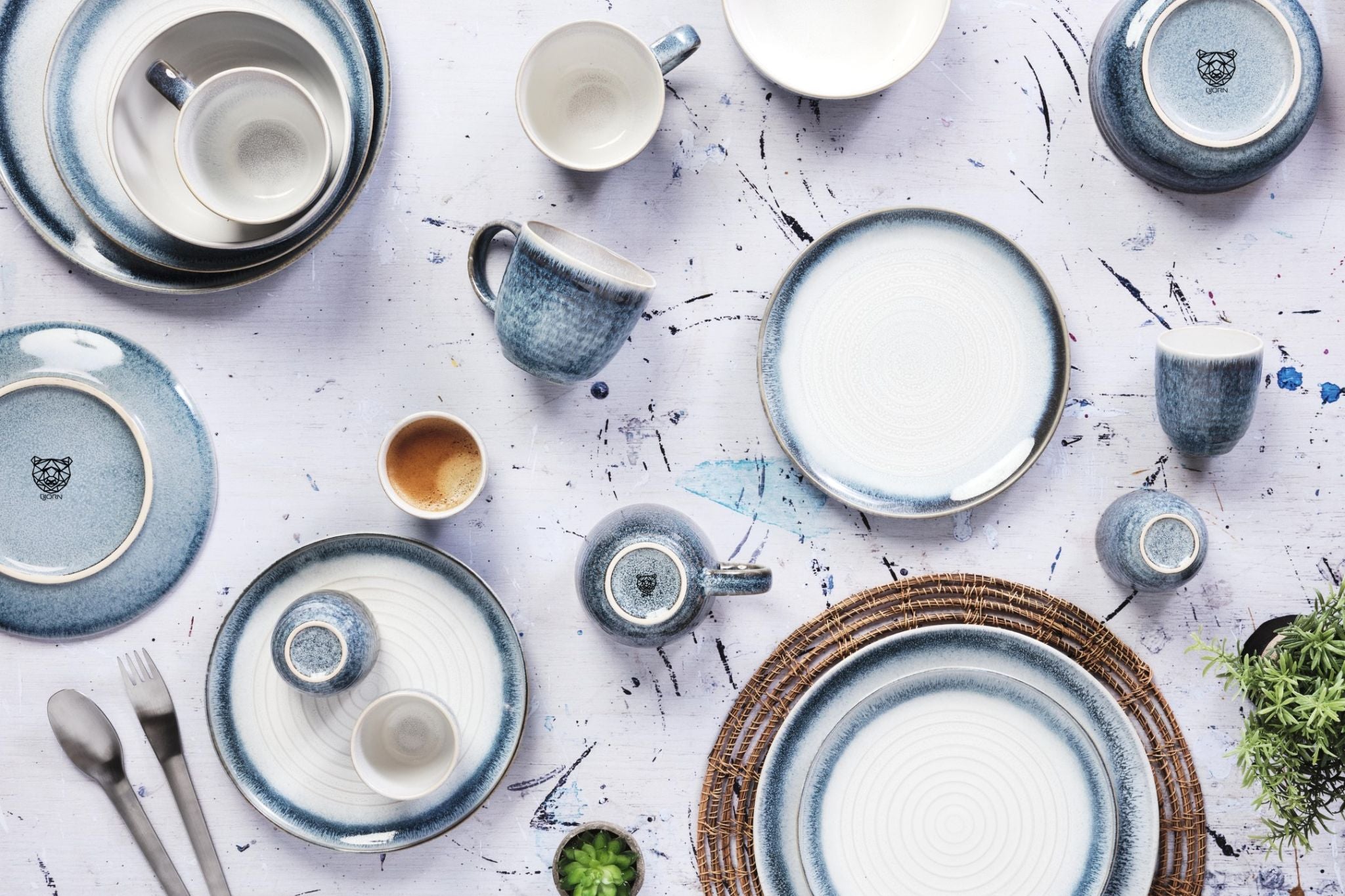 Mug COSMOS 30cl - 6 pieces - Azure