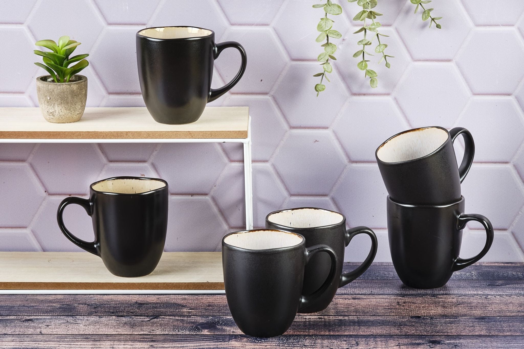 Mug IRIS 40cl - 6 pieces - Ivory white