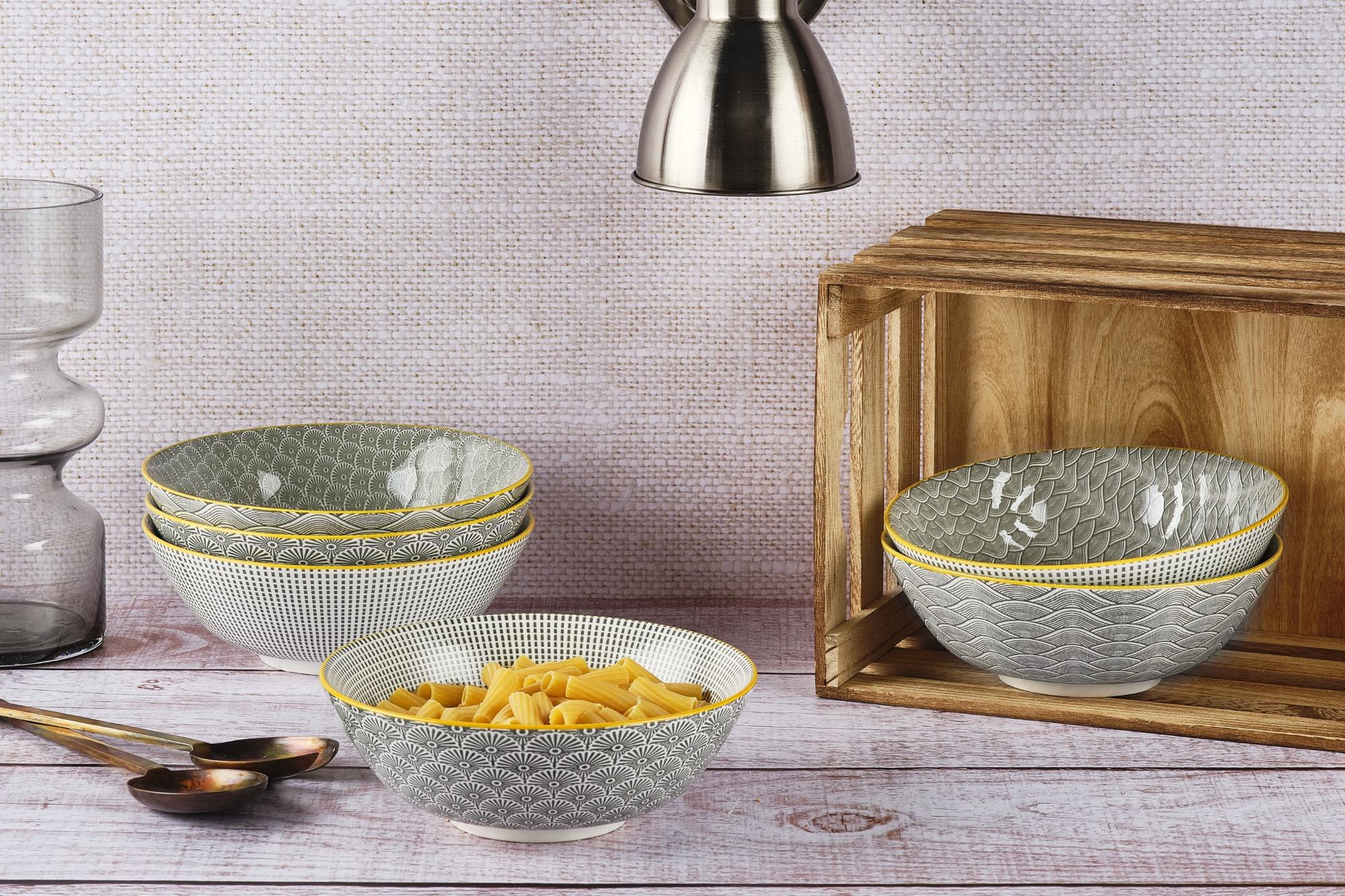 Schalen PATTERN Ø21cm - 6 tlg. - Eclipse