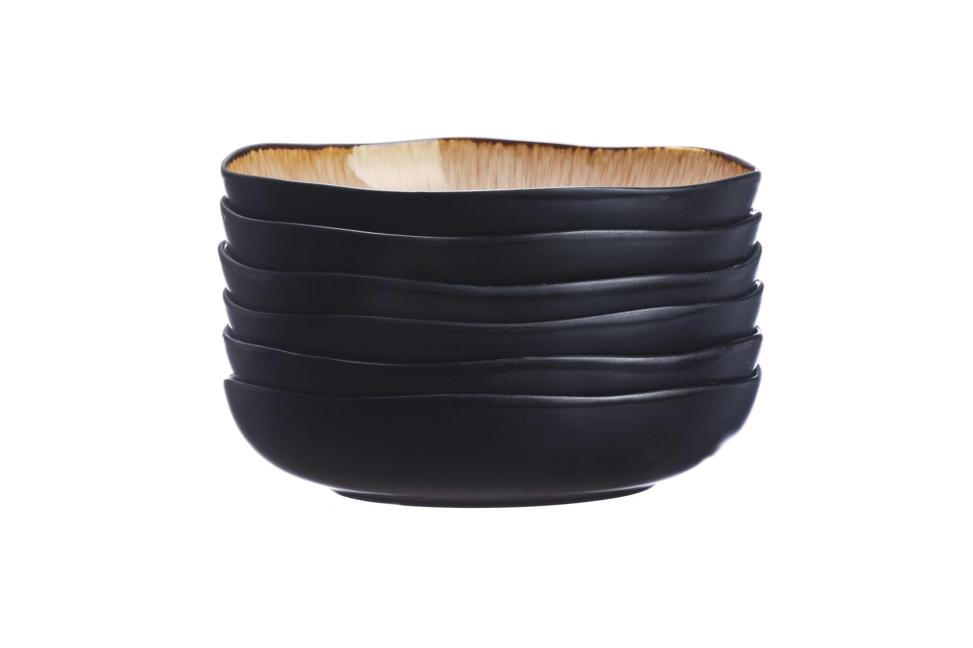 Piatto fondo IRIS Ø22,5 cm - 6 pezzi - Marrone selvaggio