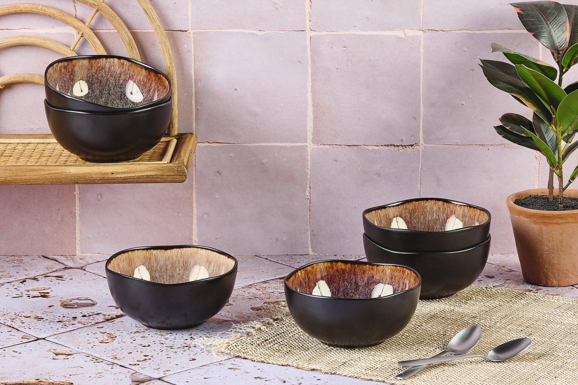 Ciotola IRIS Ø12 cm - 6 pezzi - Marrone selvaggio