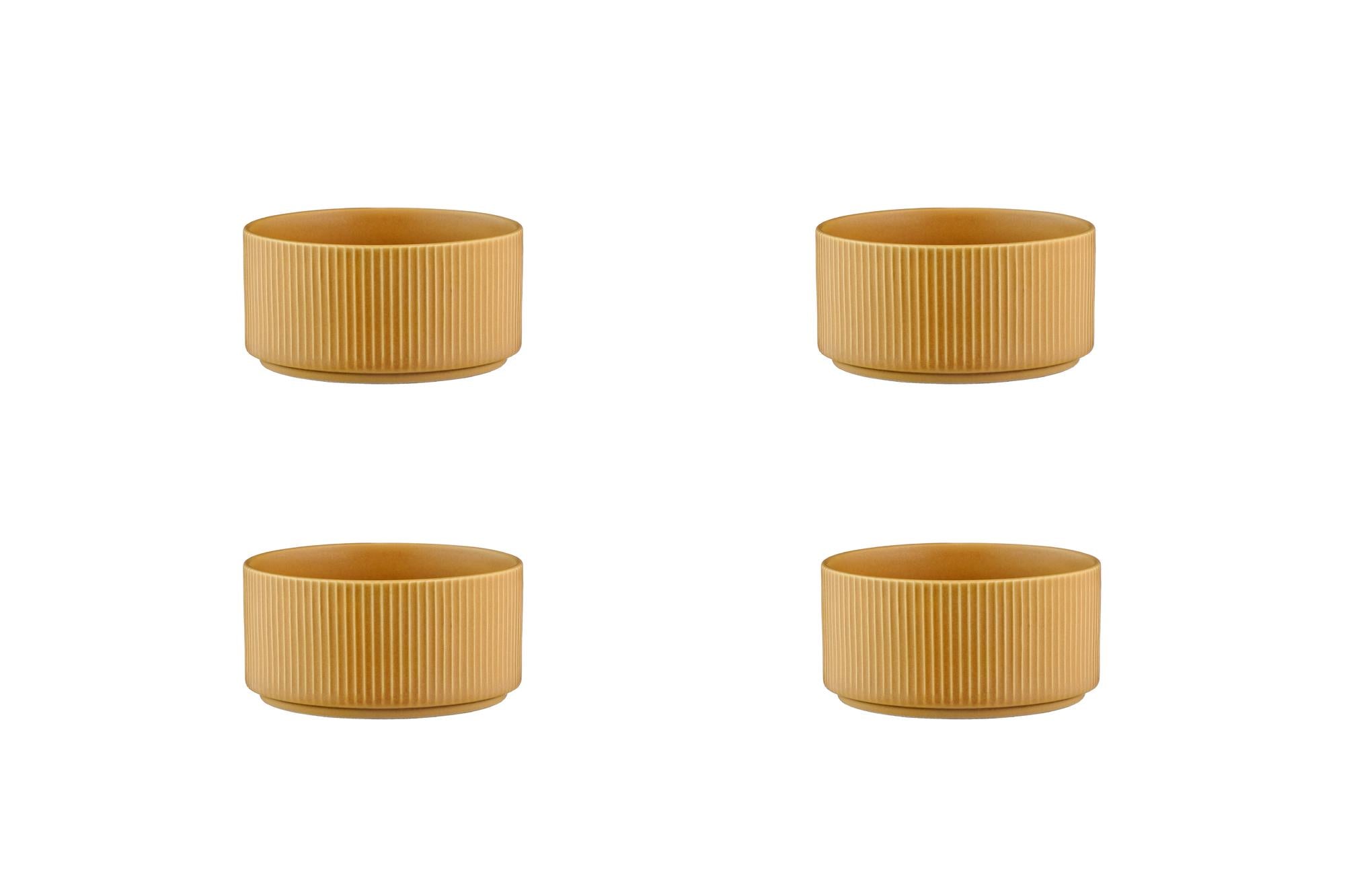 Schalen SCANDI Ø12cm - 4 tlg. - Ocker