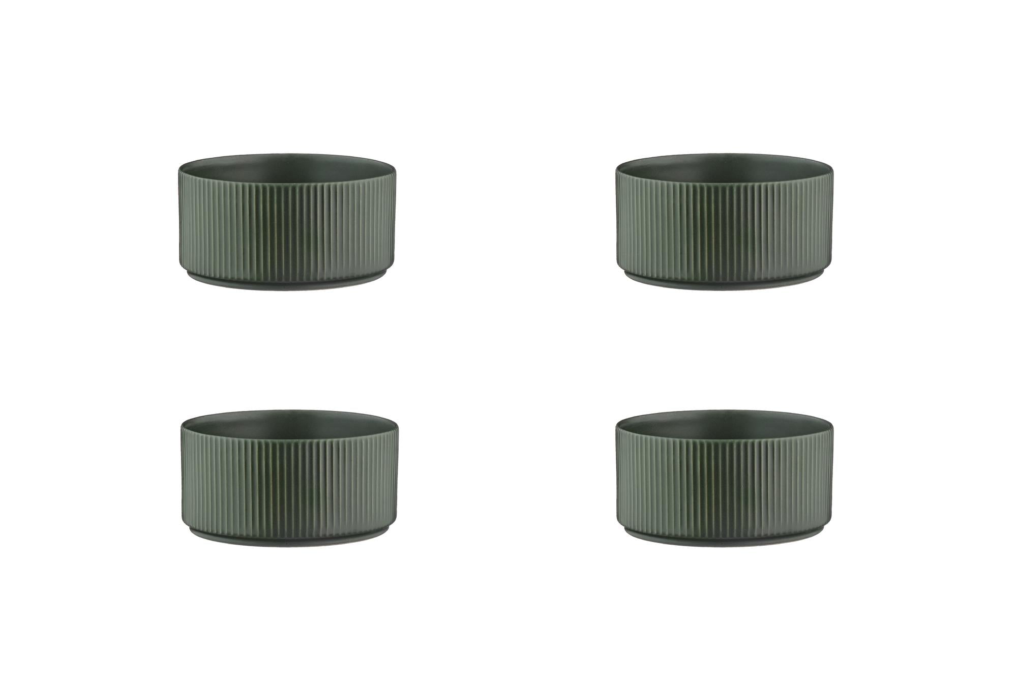 Schalen SCANDI Ø12cm - 4 tlg. - Oliv