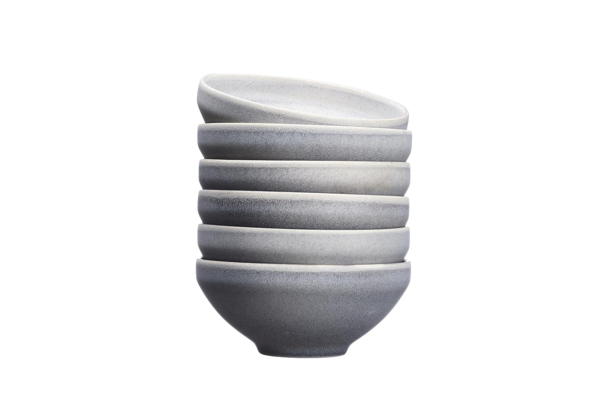 Schalen STONE Ø15cm - 6 tlg. - Mondgrau
