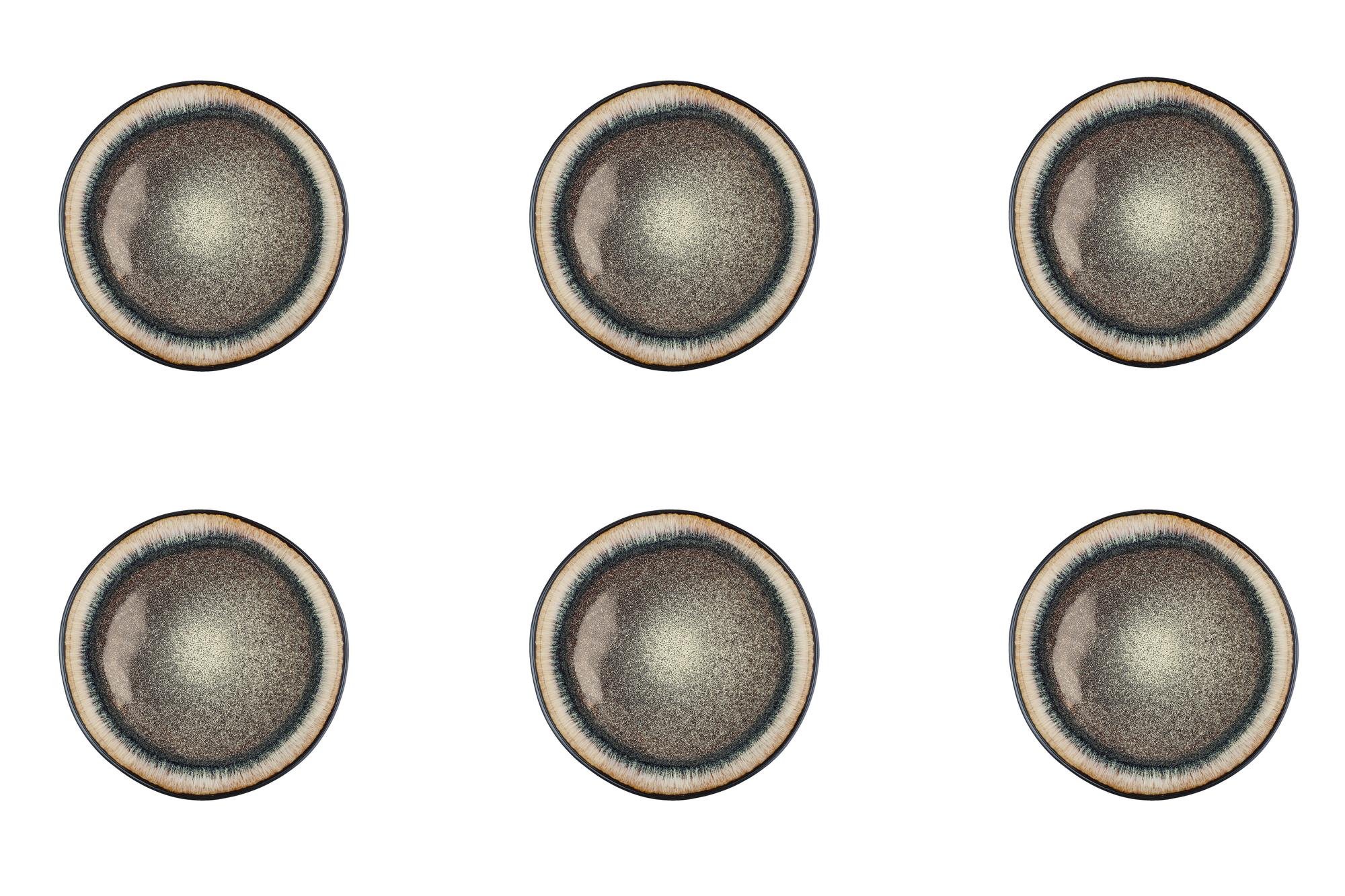 Assiette IRIS Ø21,5cm - 6 pièces - Marron sauvage