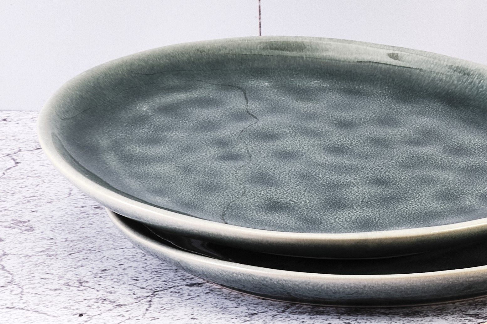 Plate MOON Ø21cm - 6 pieces - Petrol blue