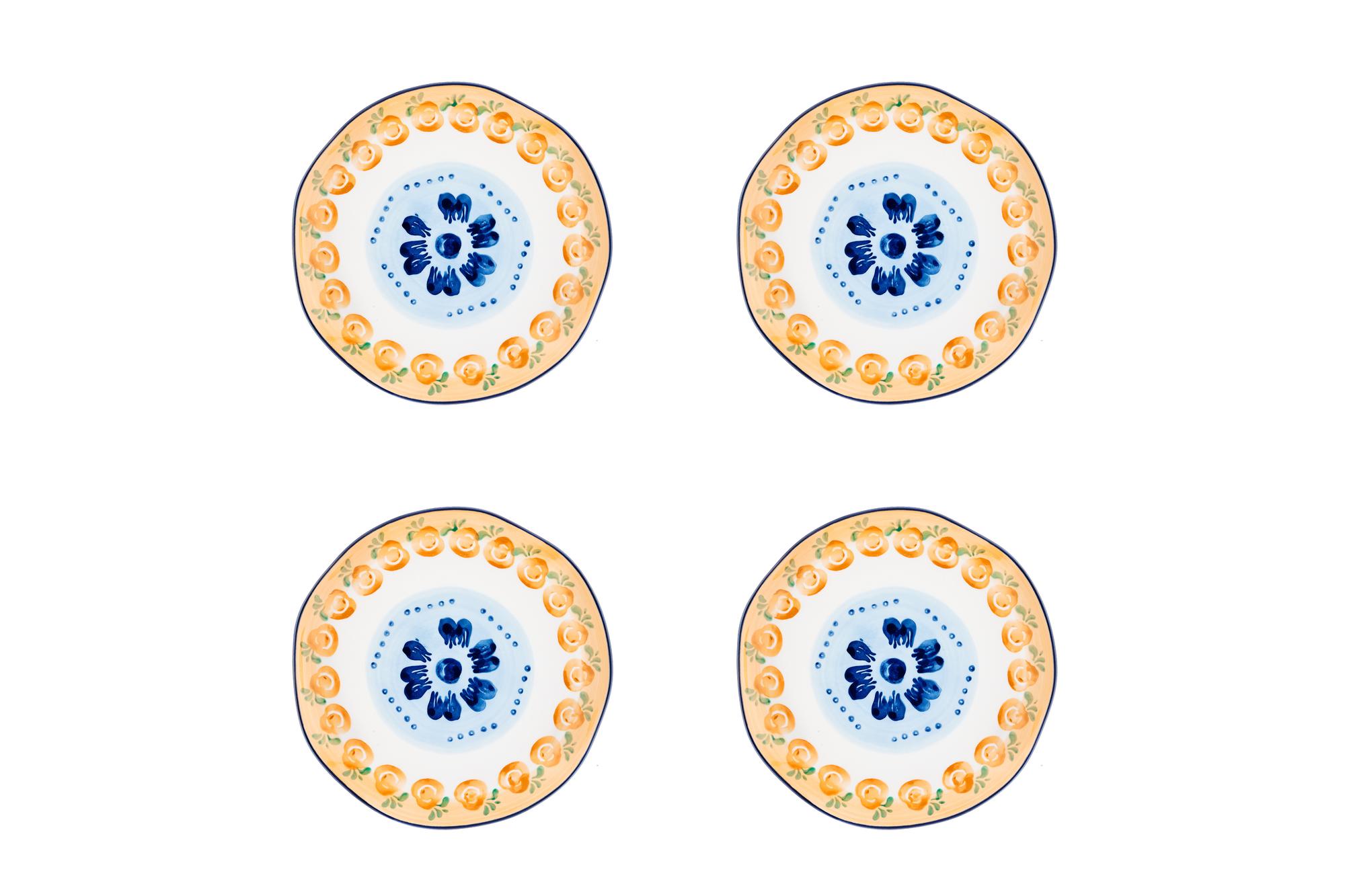 Teller-Set NAPOLI Ø20cm - 4 tlg. - Citrus