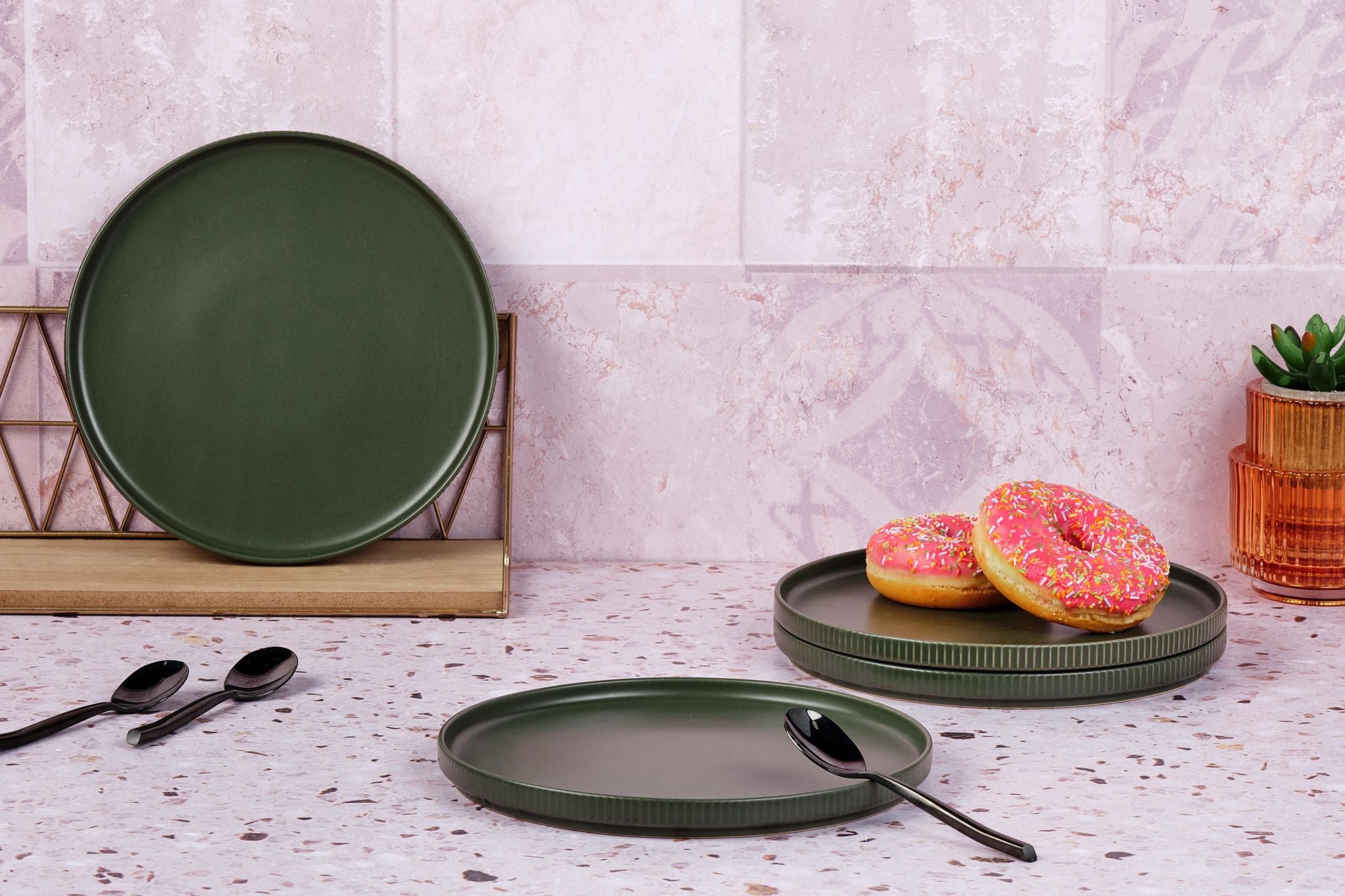 Piatto SCANDI Ø21,5 cm - 4 pezzi - Oliva