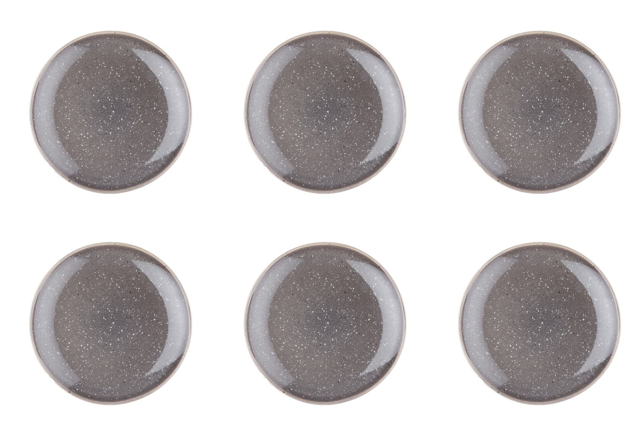 Teller-Set STELLAR Ø22cm - 6 tlg. - Betongrau