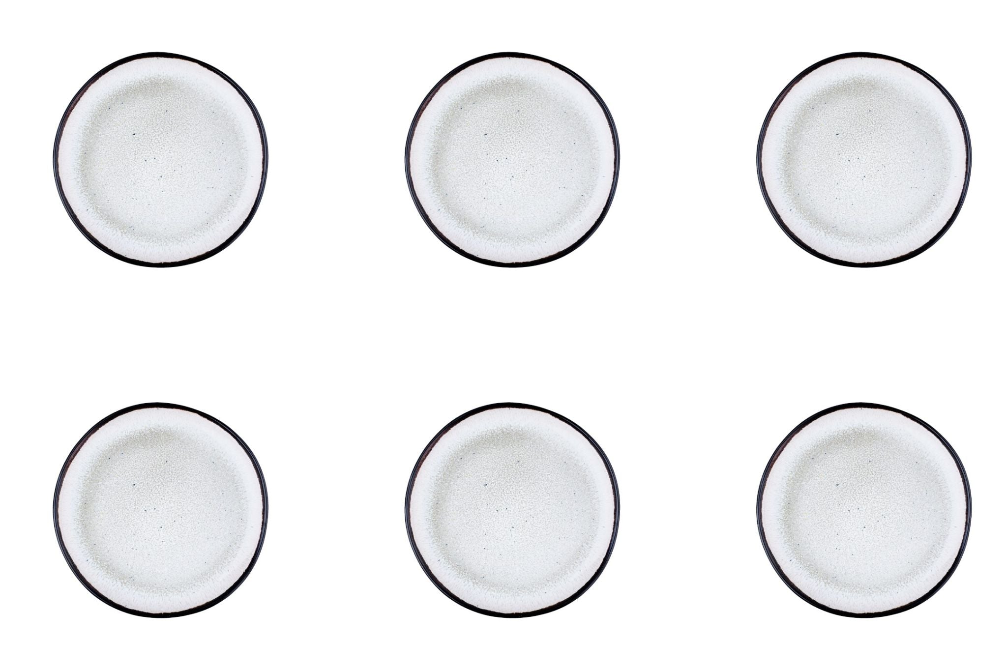 Teller-Set IRIS Ø16cm - 6 tlg. - Elfenbeinweiss