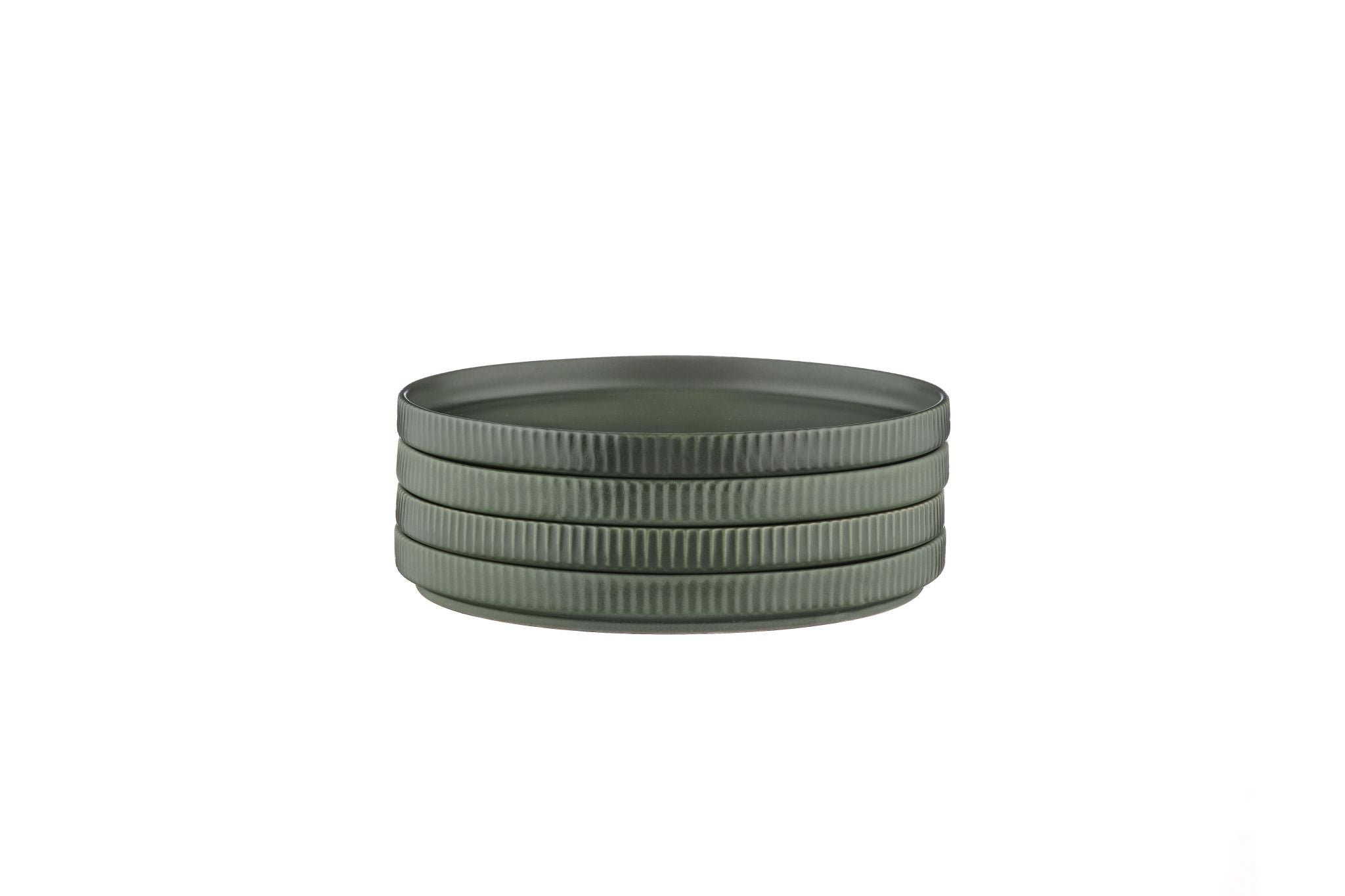 Teller-Set SCANDI Ø16,5cm - 4 tlg. - Oliv
