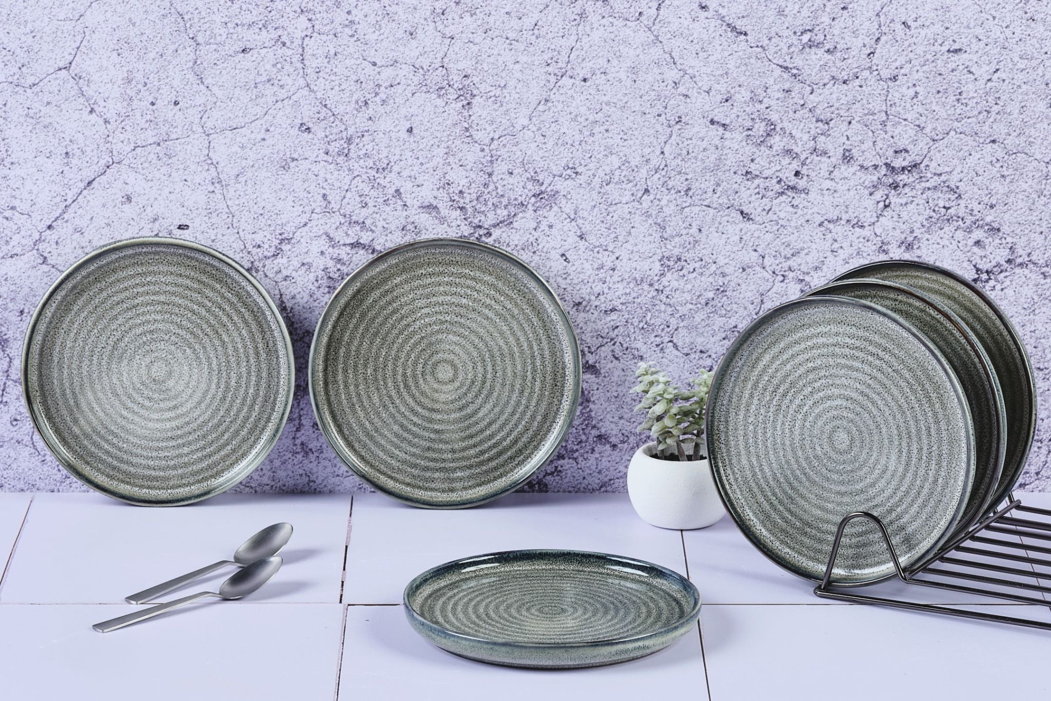 Teller-Set ZEN Ø17cm - 6 tlg. - Natur