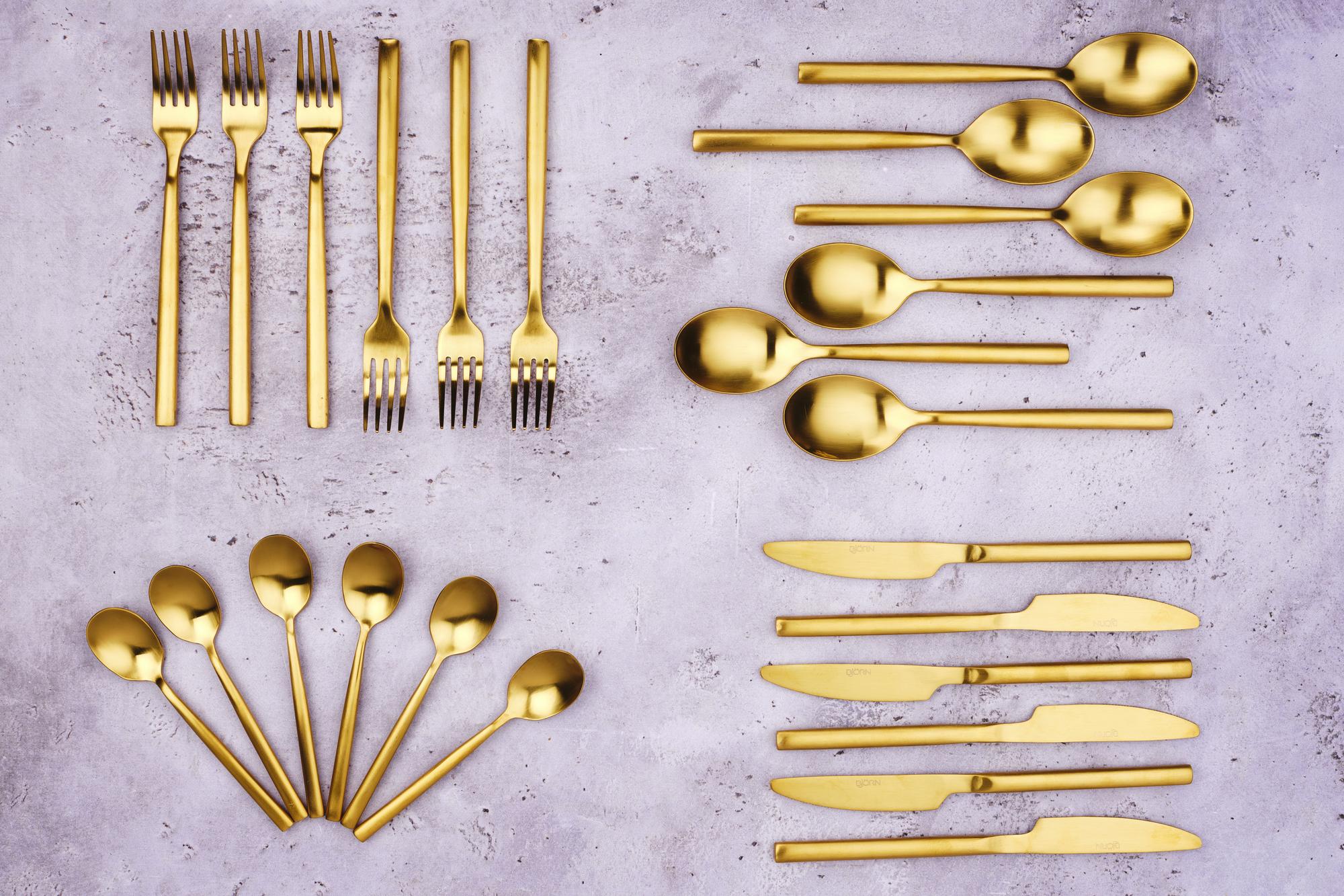 Besteck-Set NILS - 24 tlg. - Gold