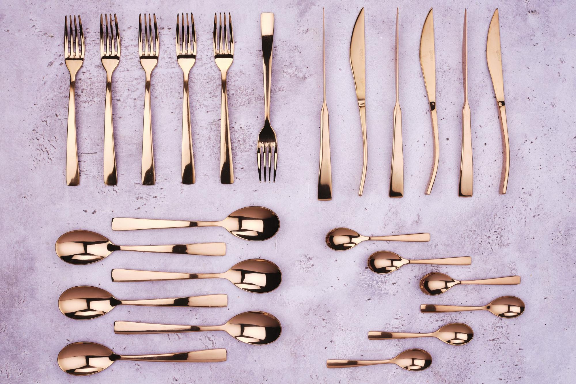 Besteck-Set OGLU - 24 tlg. - Kupfer