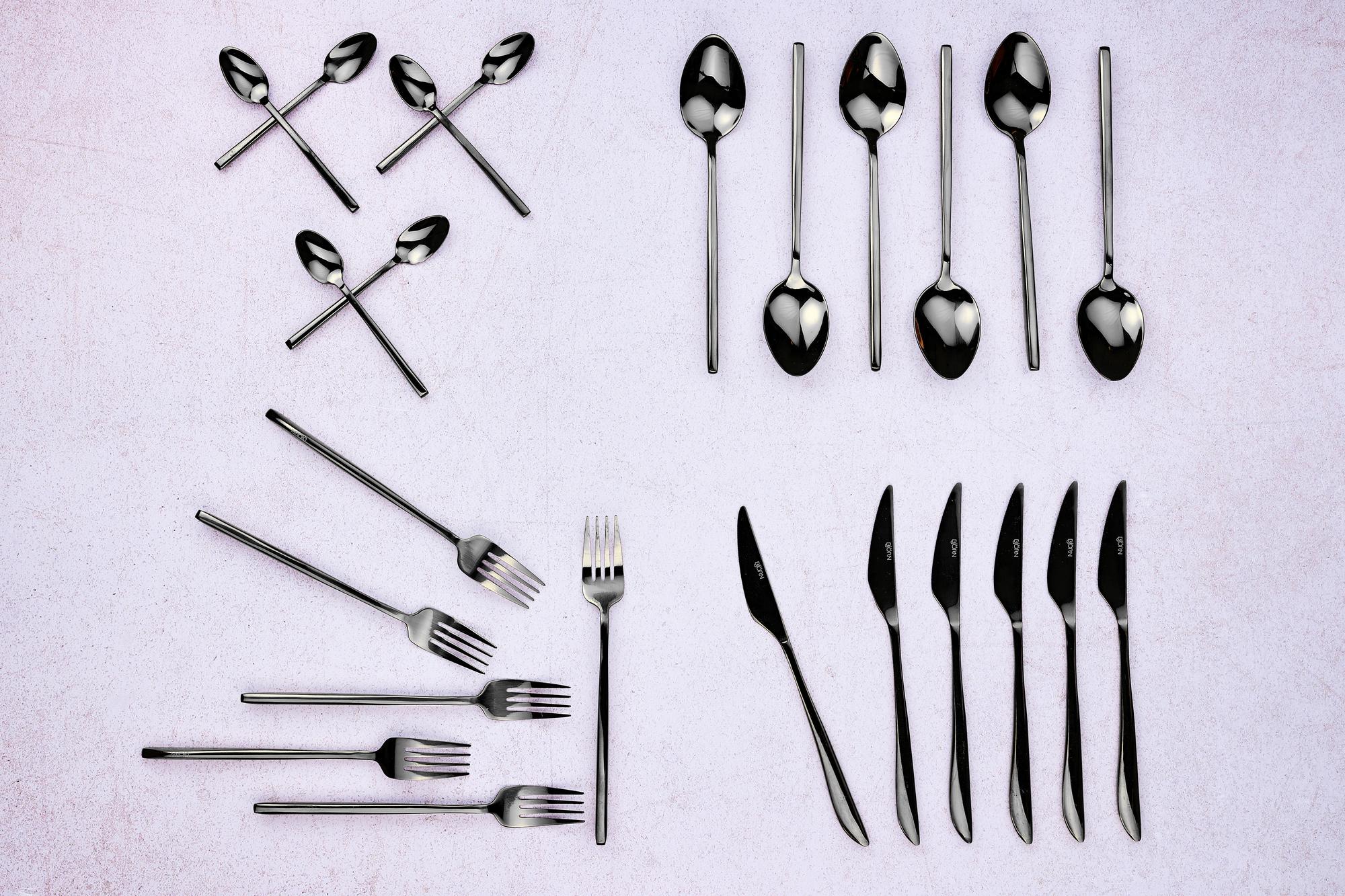 Besteck-Set OLAF - 24 tlg. - Schwarz