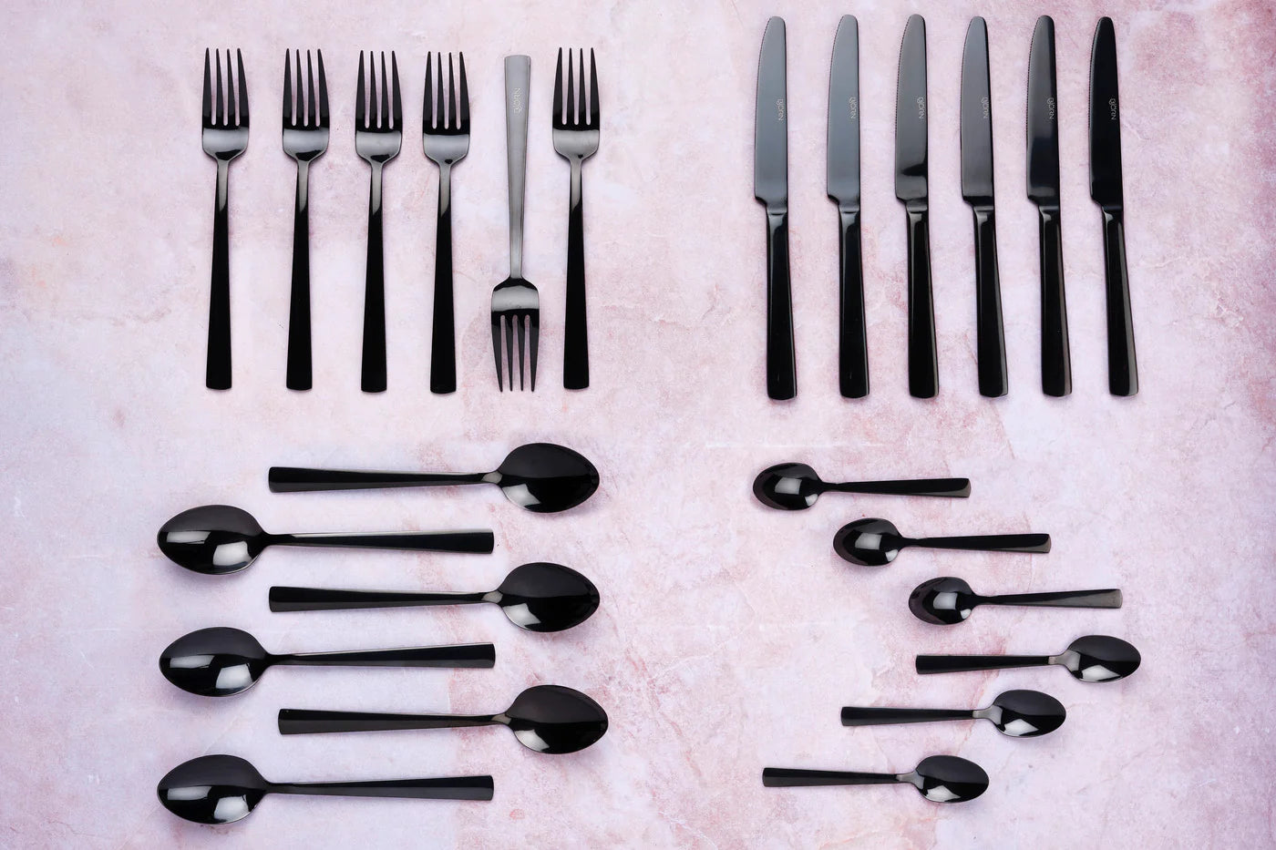 Besteckset TELMO - 24t lg. - Schwarz