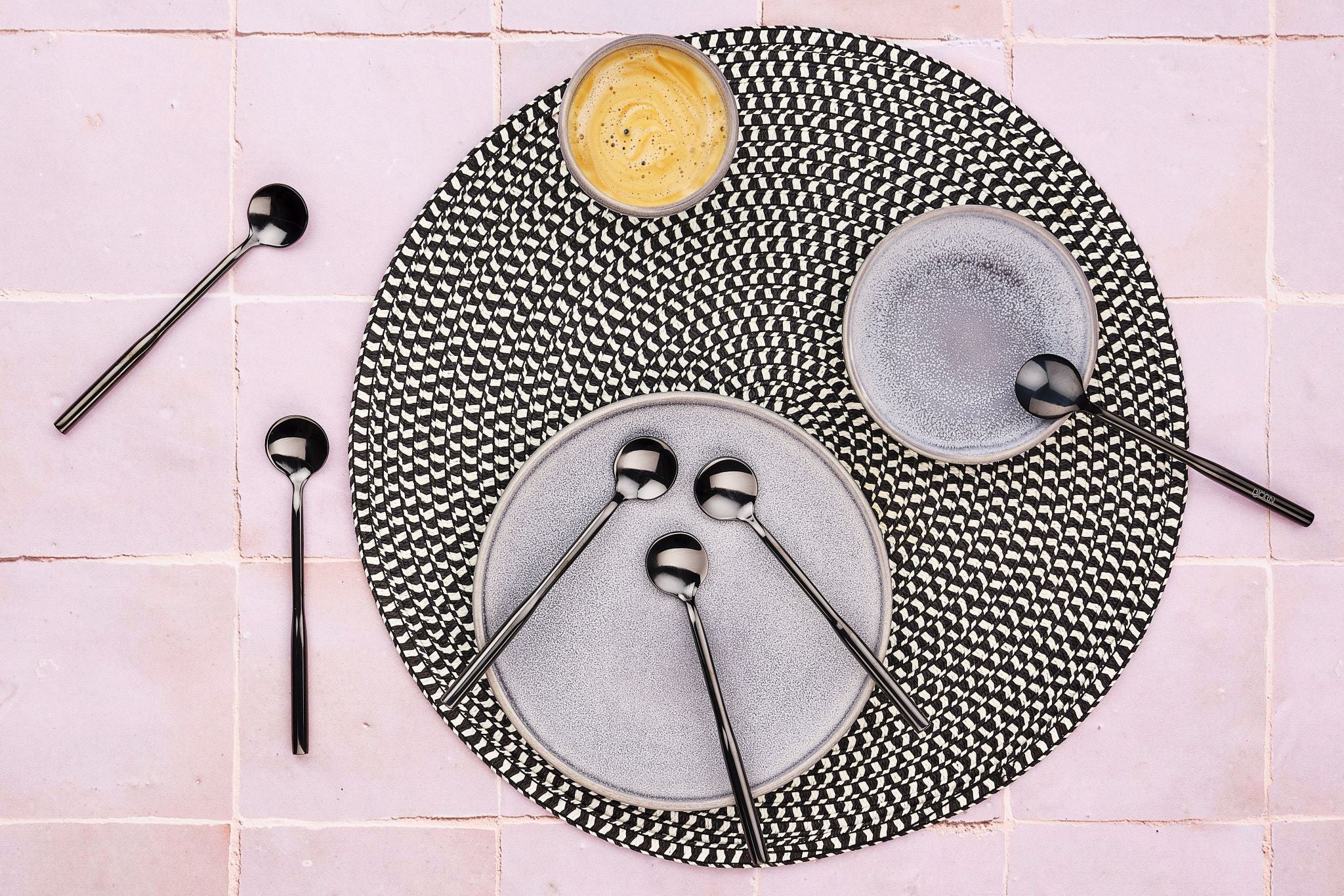 Tea spoon set 6 pieces ABEL - Black