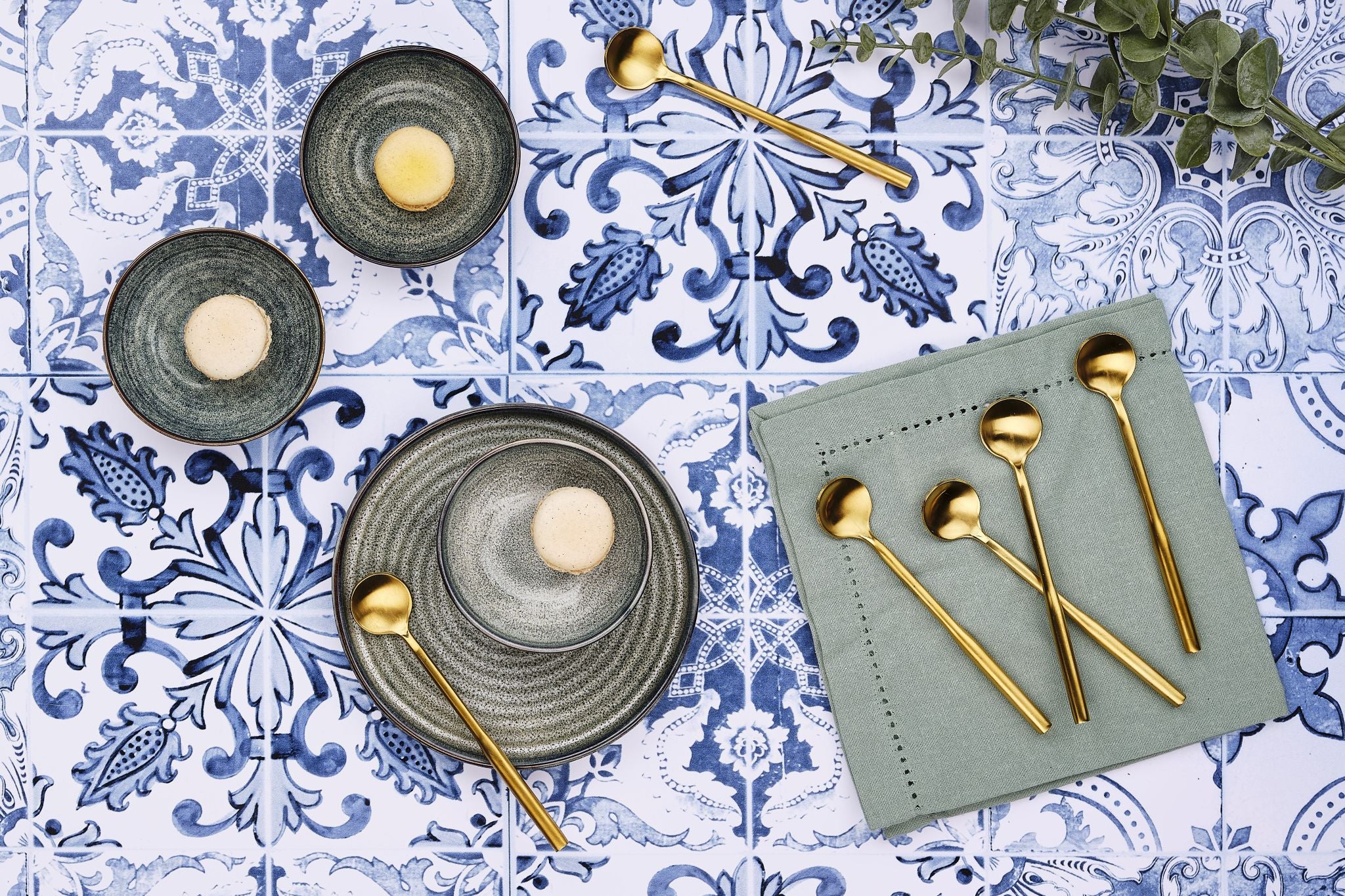 Tea spoon set 6 pieces ABEL - Gold