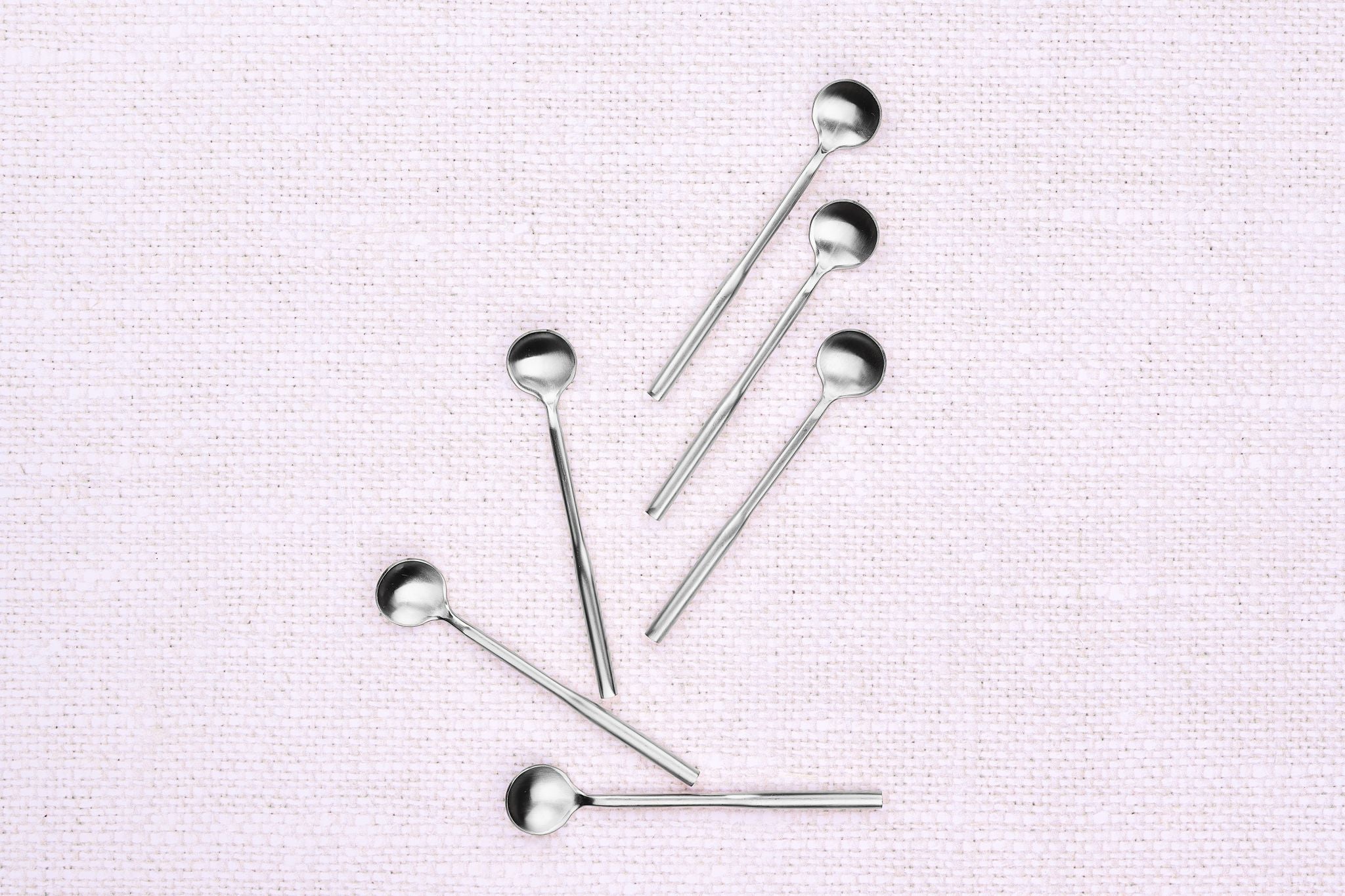 Set mit 6 kleinen Löffel ABEL - 6 tlg. - Silber