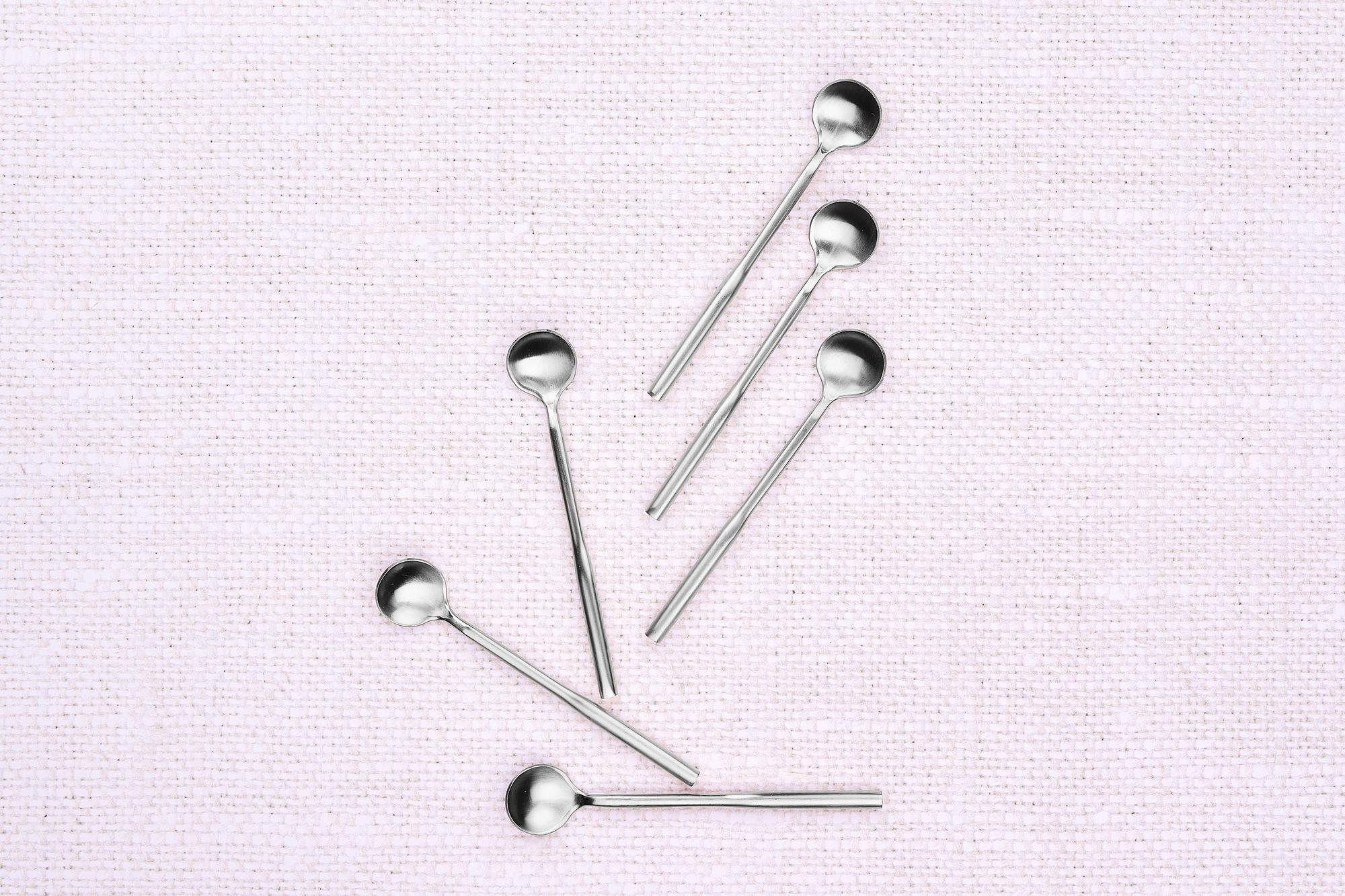 Set mit 6 kleinen Löffel ABEL - 6 tlg. - Silber