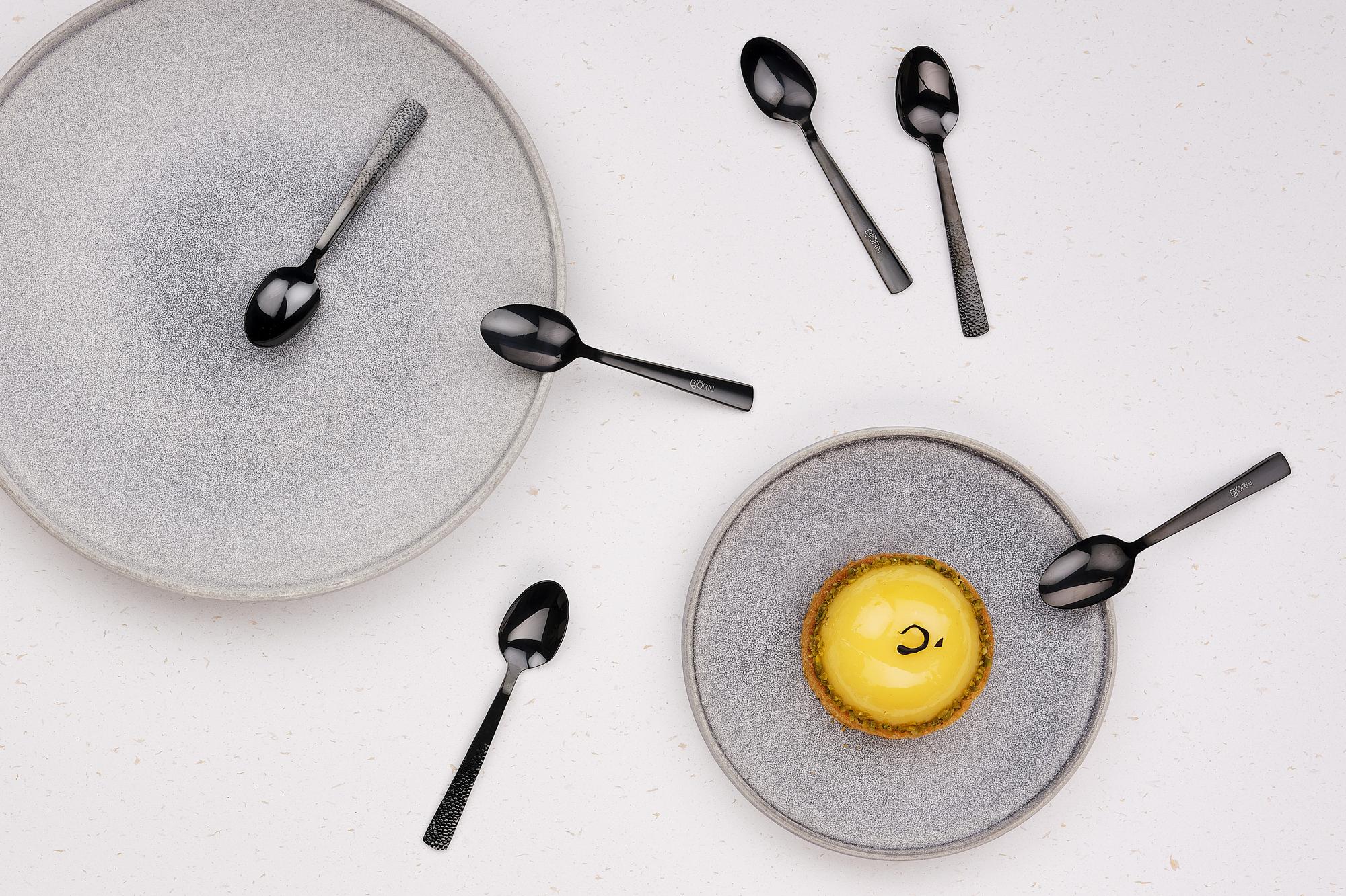 Set mit 6 kleinen Löffel FINN - 6 tlg. - Schwarz