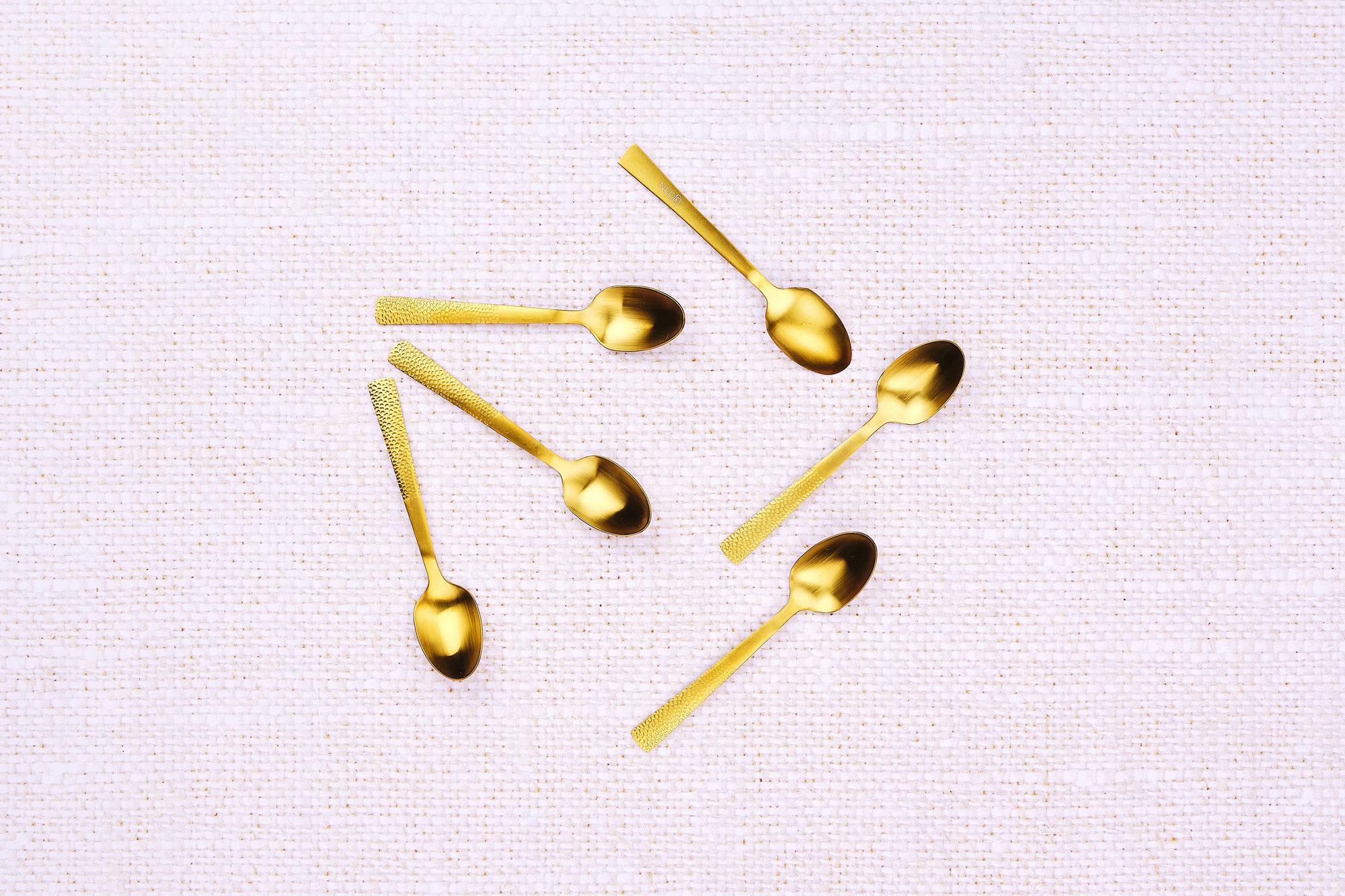 Set mit 6 kleinen Löffel FINN - 6 tlg. - Gold