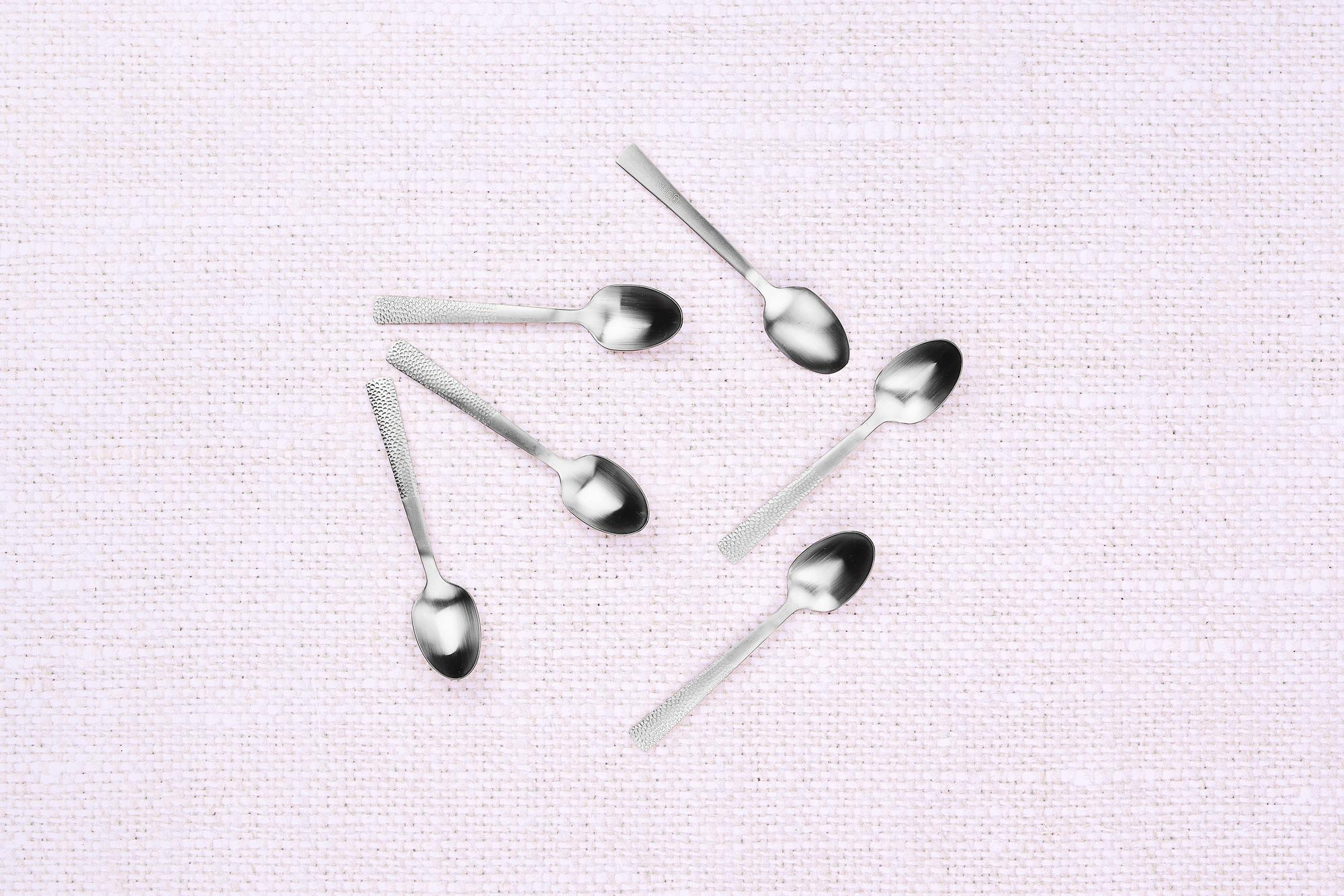 Set mit 6 kleinen Löffel FINN - 6 tlg. - Silber