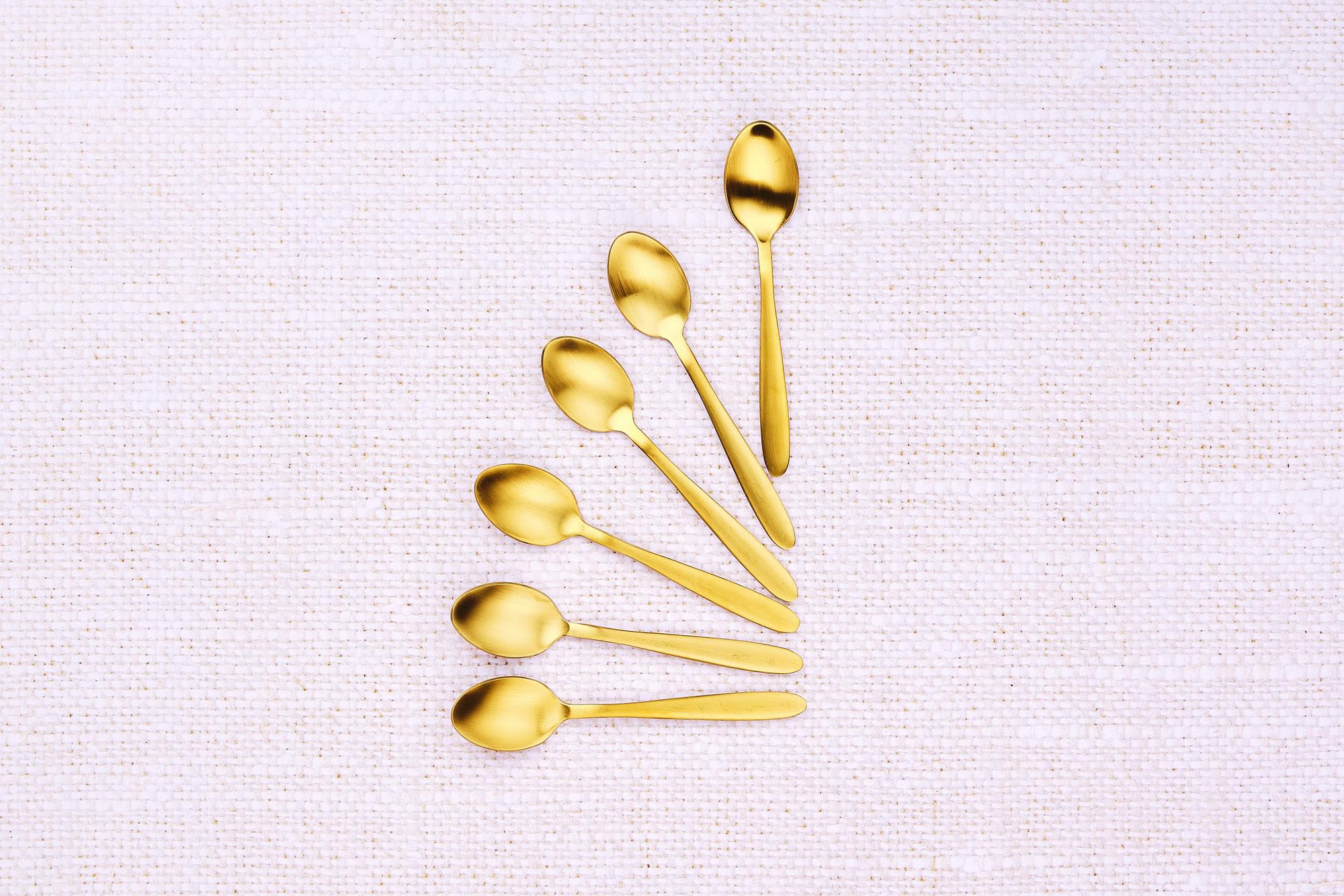 Set mit 6 kleinen Löffel KAJA - 6 tlg. - Gold