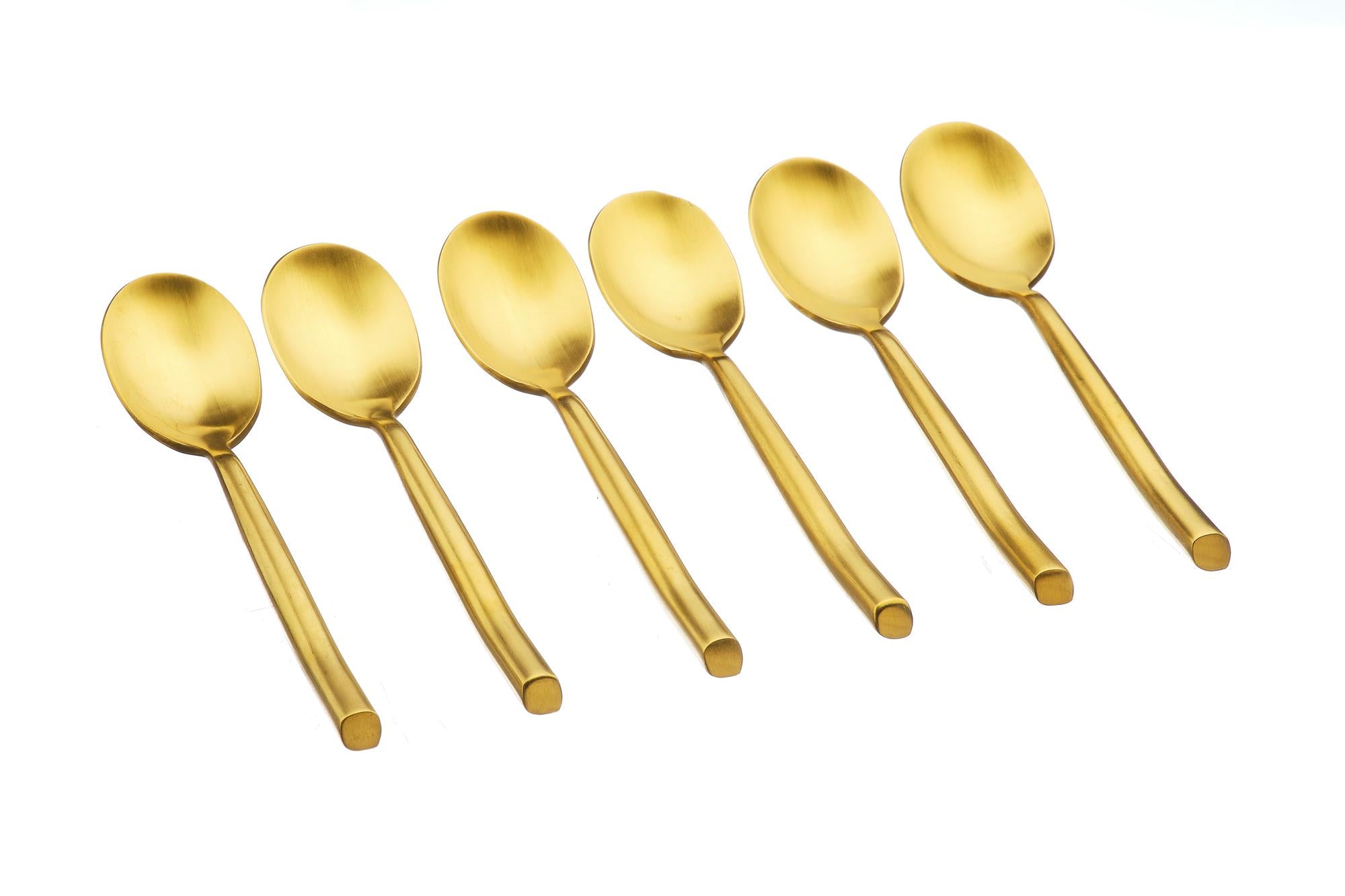 Set mit 6 kleinen Löffel KNUT - 6 tlg. - Gold