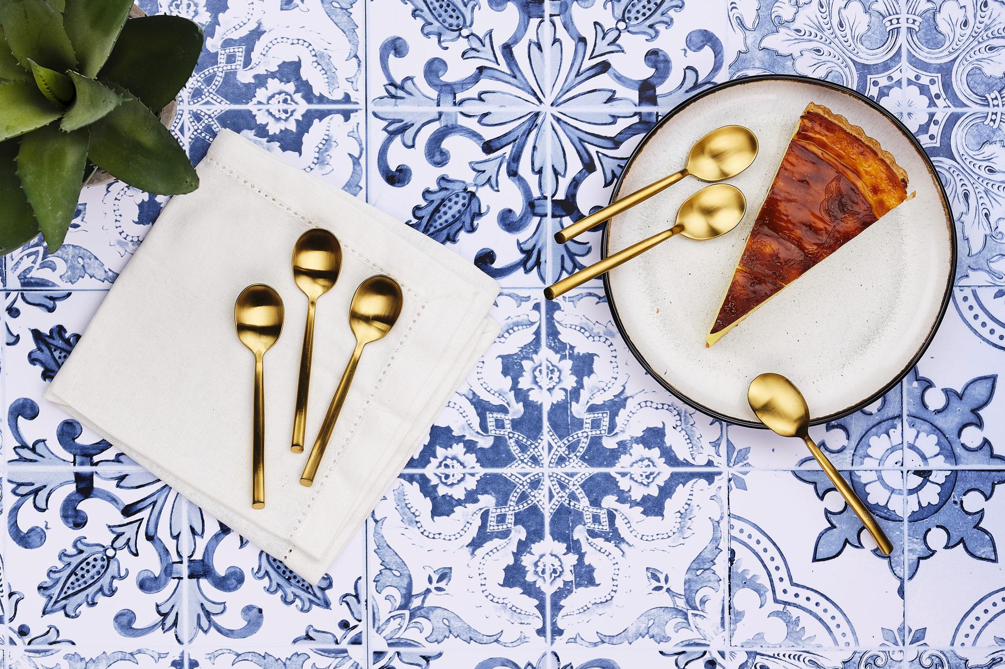 Set mit 6 kleinen Löffel KNUT - 6 tlg. - Gold