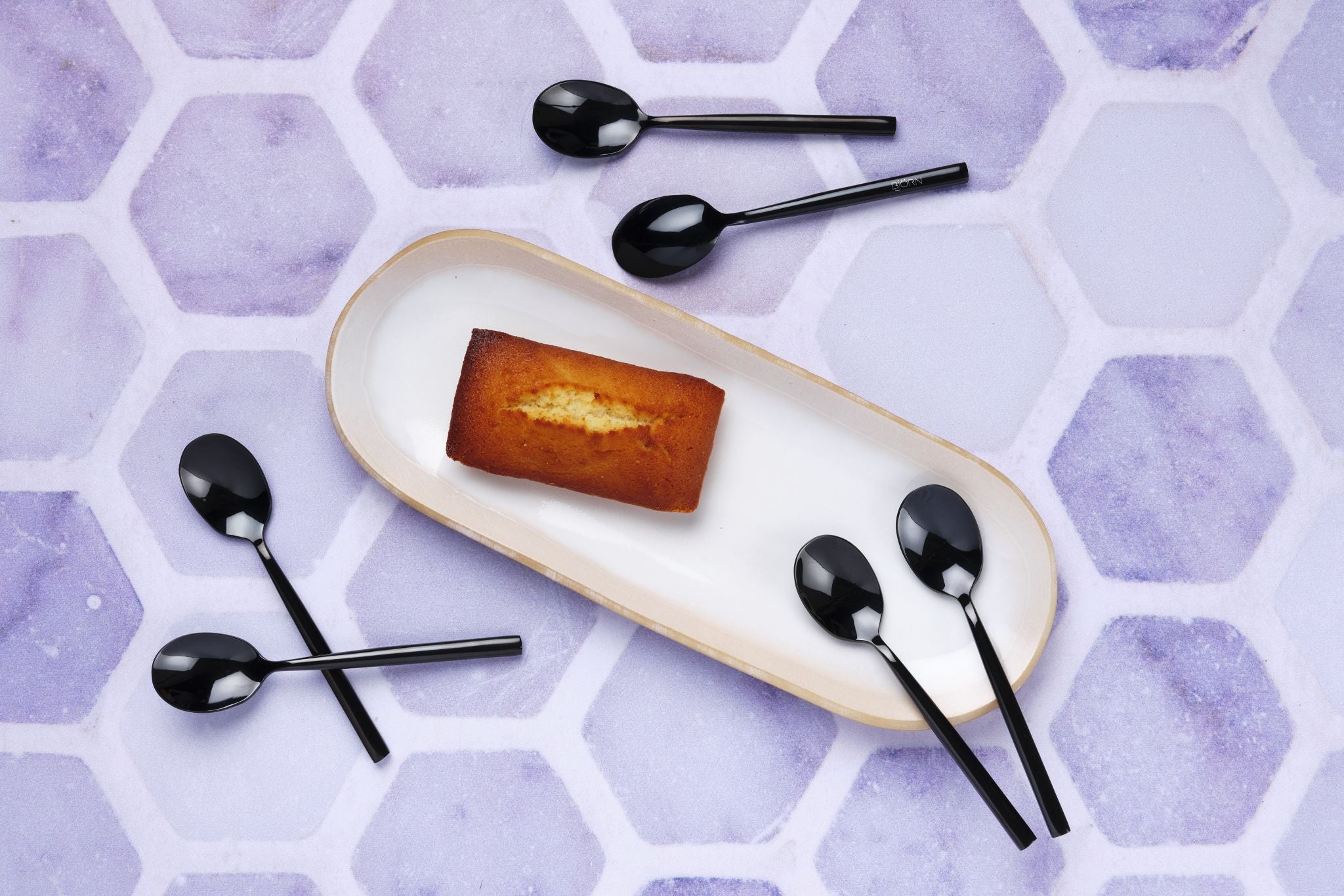 Tea spoon set 6 pieces NILS - Black