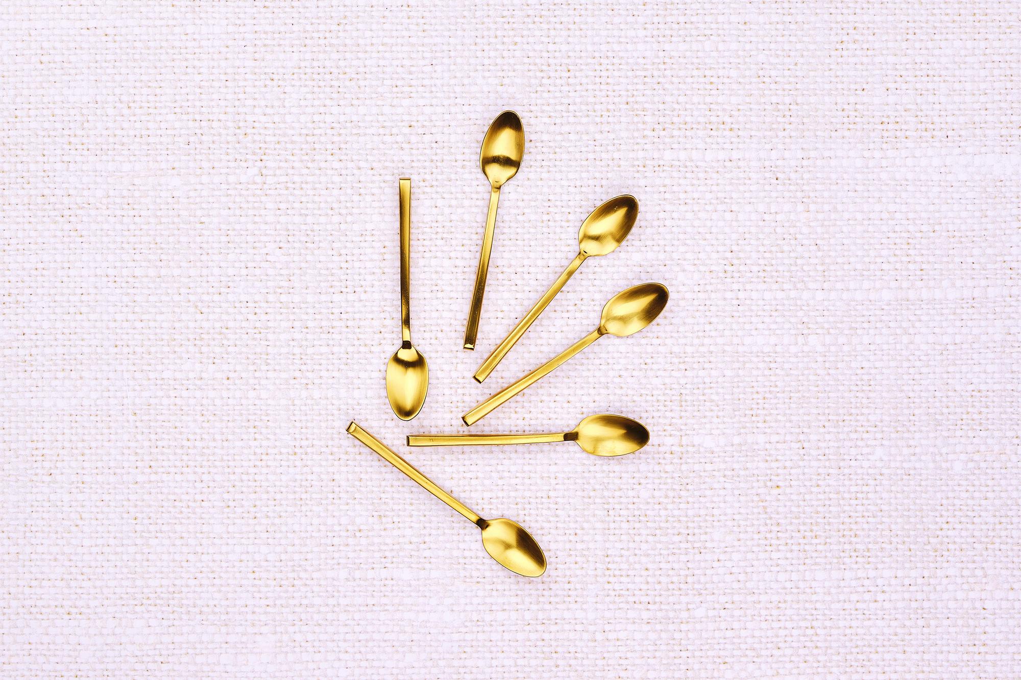 Set mit 6 kleinen Löffel OLAF - 6 tlg. - Gold