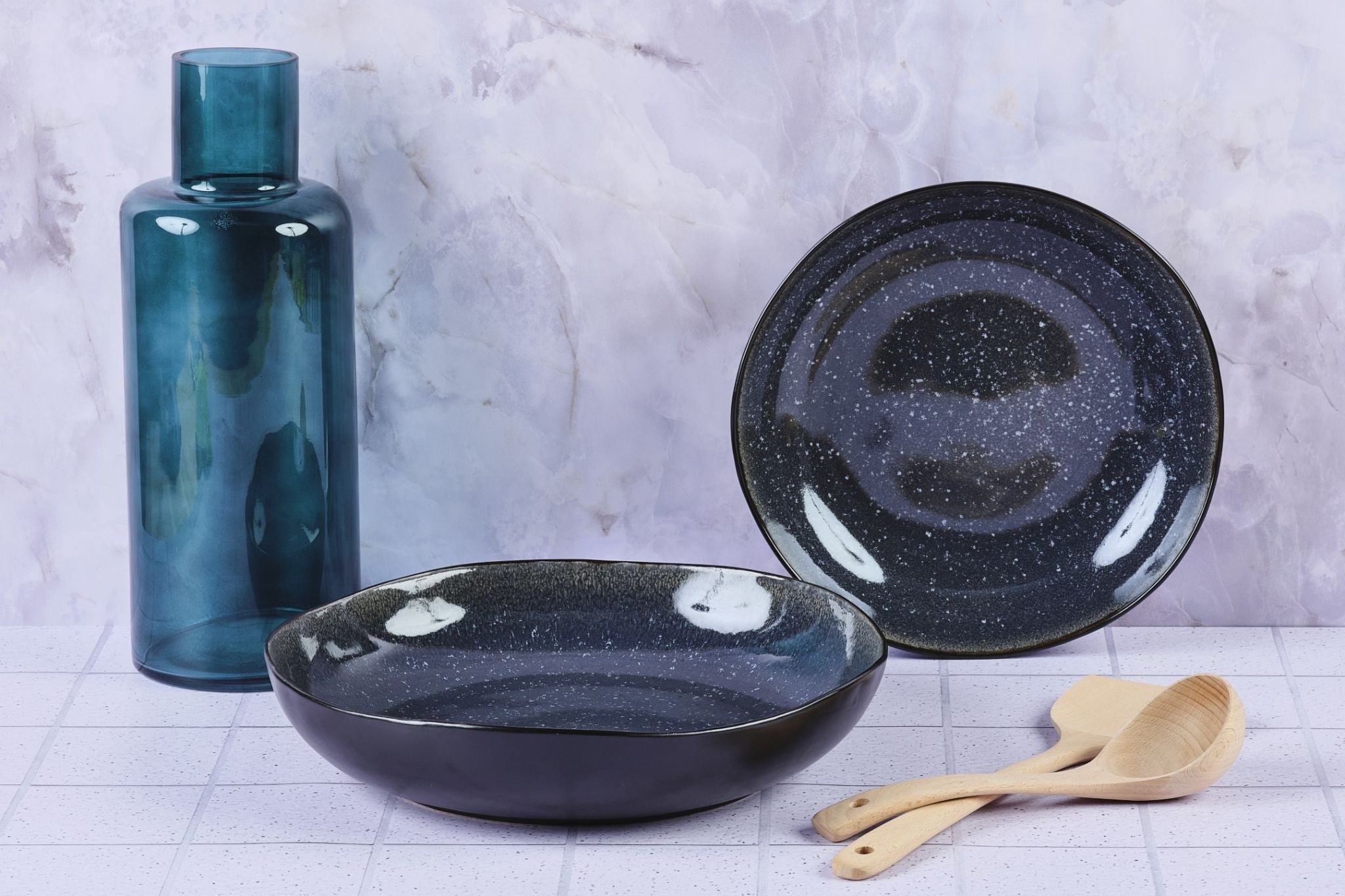 Corbeille à fruits IRIS Ø27,5cm et Ø32,5cm - 2 pièces - Bleu nuit