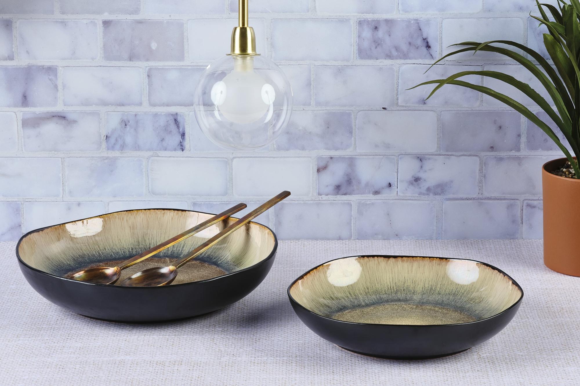 Obstkorb IRIS Ø27,5cm und Ø32,5cm - 2 tlg. - Wildbraun