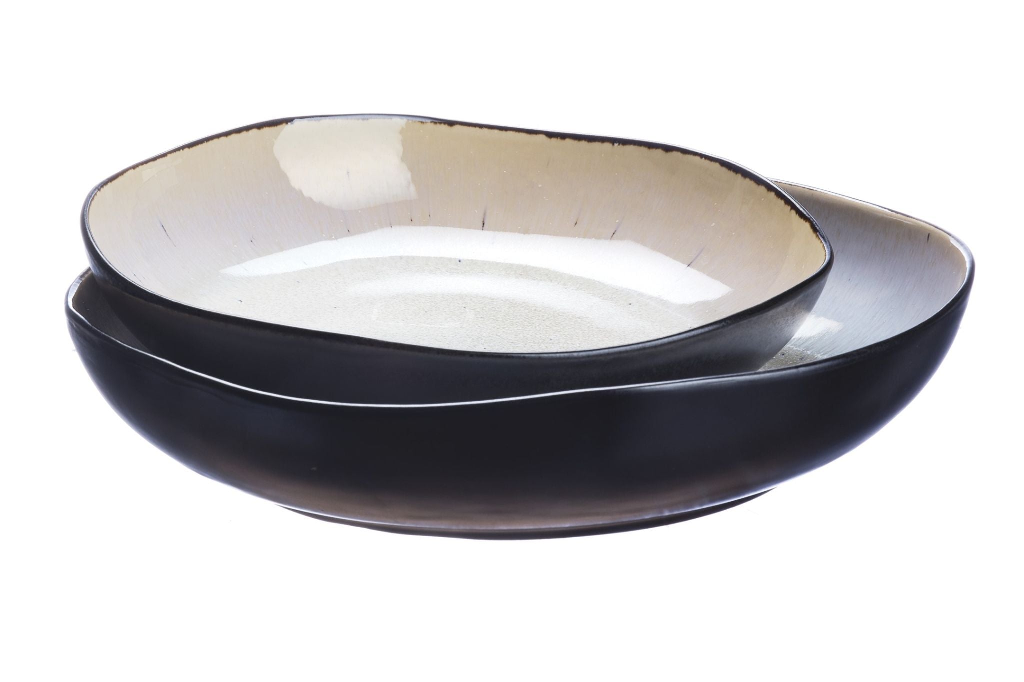 Cesto di frutta IRIS Ø27,5 cm e Ø32,5 cm - 2 pezzi - Bianco avorio