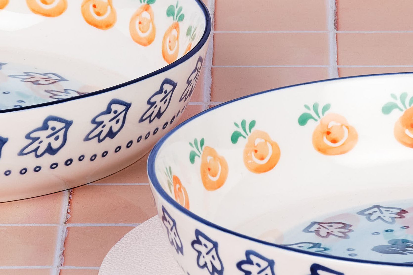 Corbeille à fruits NAPOLI Ø25,5cm - 2 pièces - Agrume