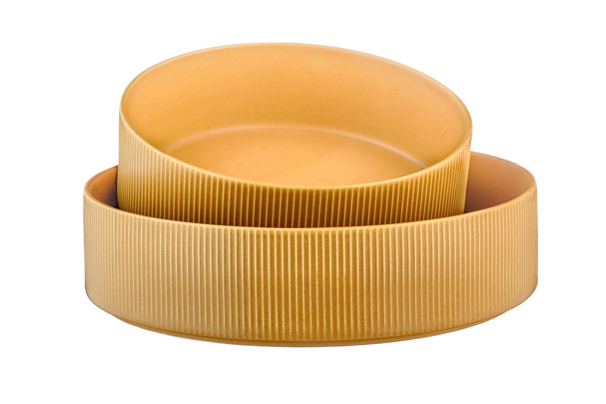 Salatschüssel SCANDI Ø21,5cm + Ø27,5cm - 2 tlg. - Ocker