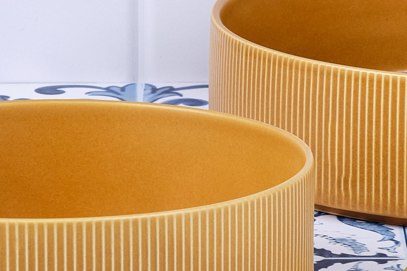 Salatschüssel SCANDI Ø21,5cm + Ø27,5cm - 2 tlg. - Ocker