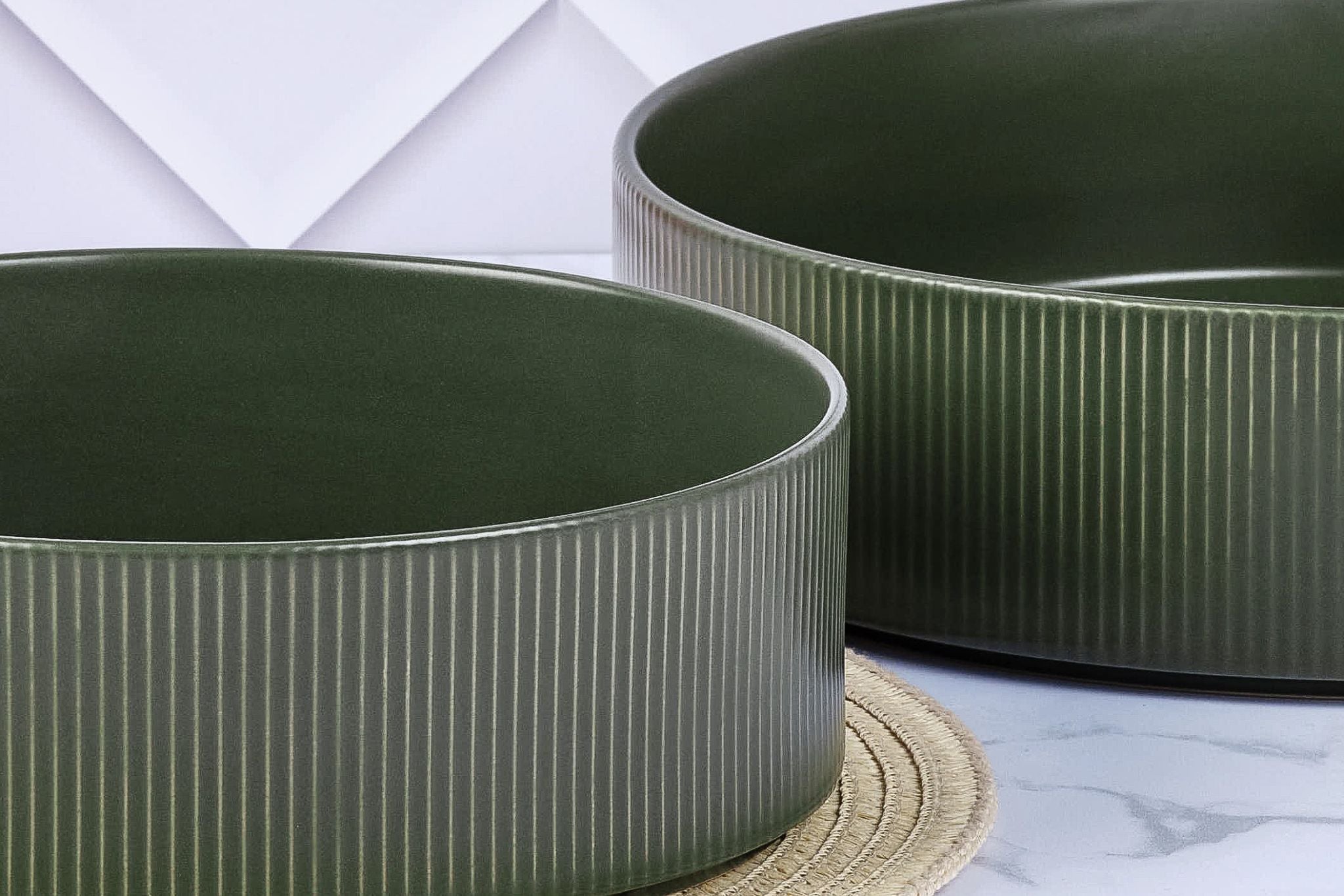 Salatschüssel SCANDI Ø21,5cm + Ø27,5cm - 2 tlg. - Oliv