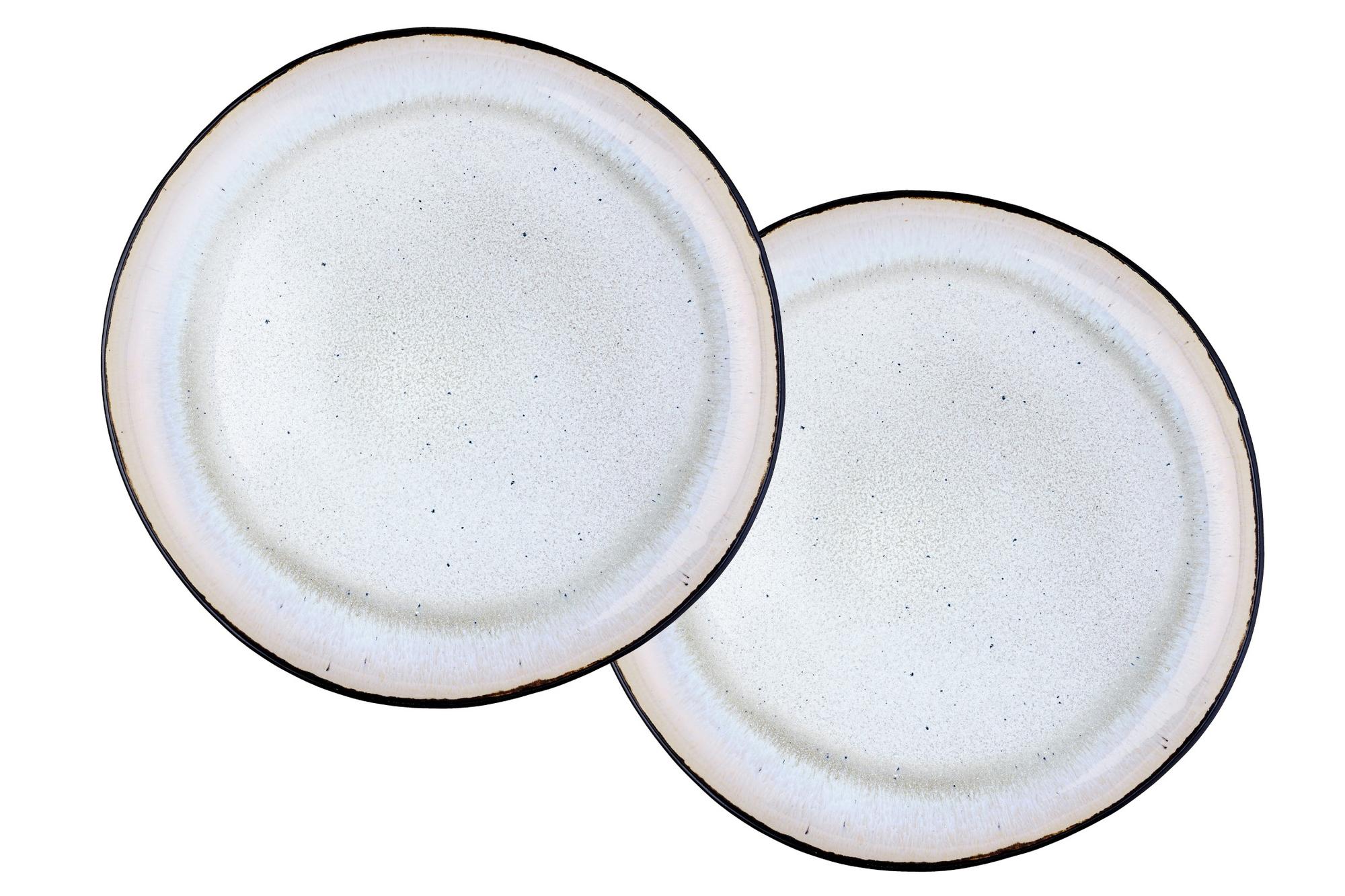 Servierplatten IRIS Ø32cm - 2 tlg. - Elfenbeinweiss