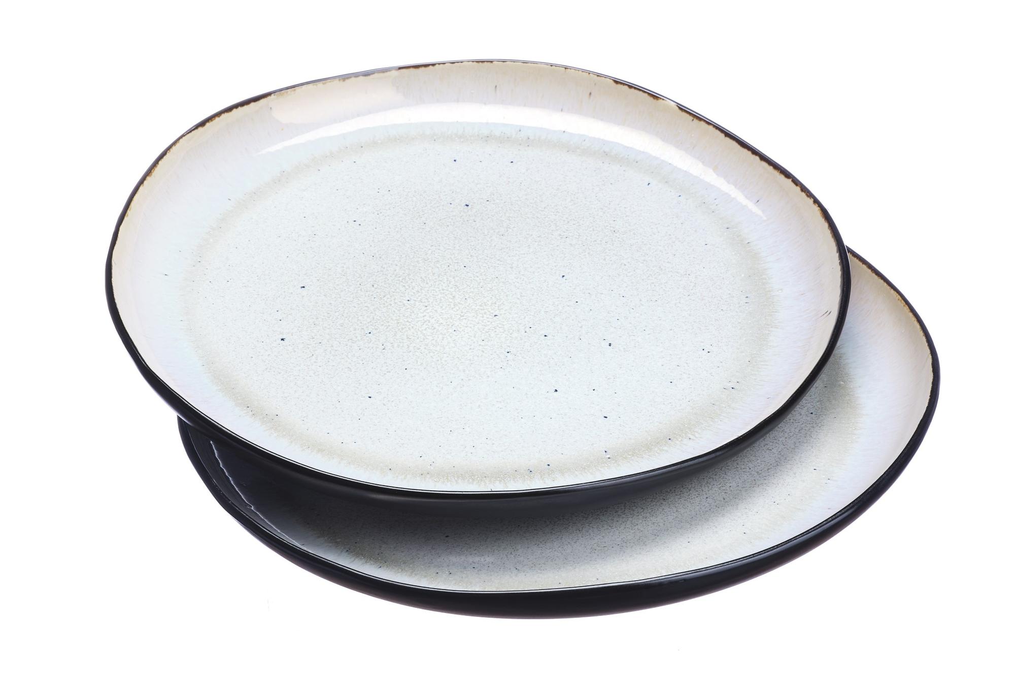 Servierplatten IRIS Ø32cm - 2 tlg. - Elfenbeinweiss